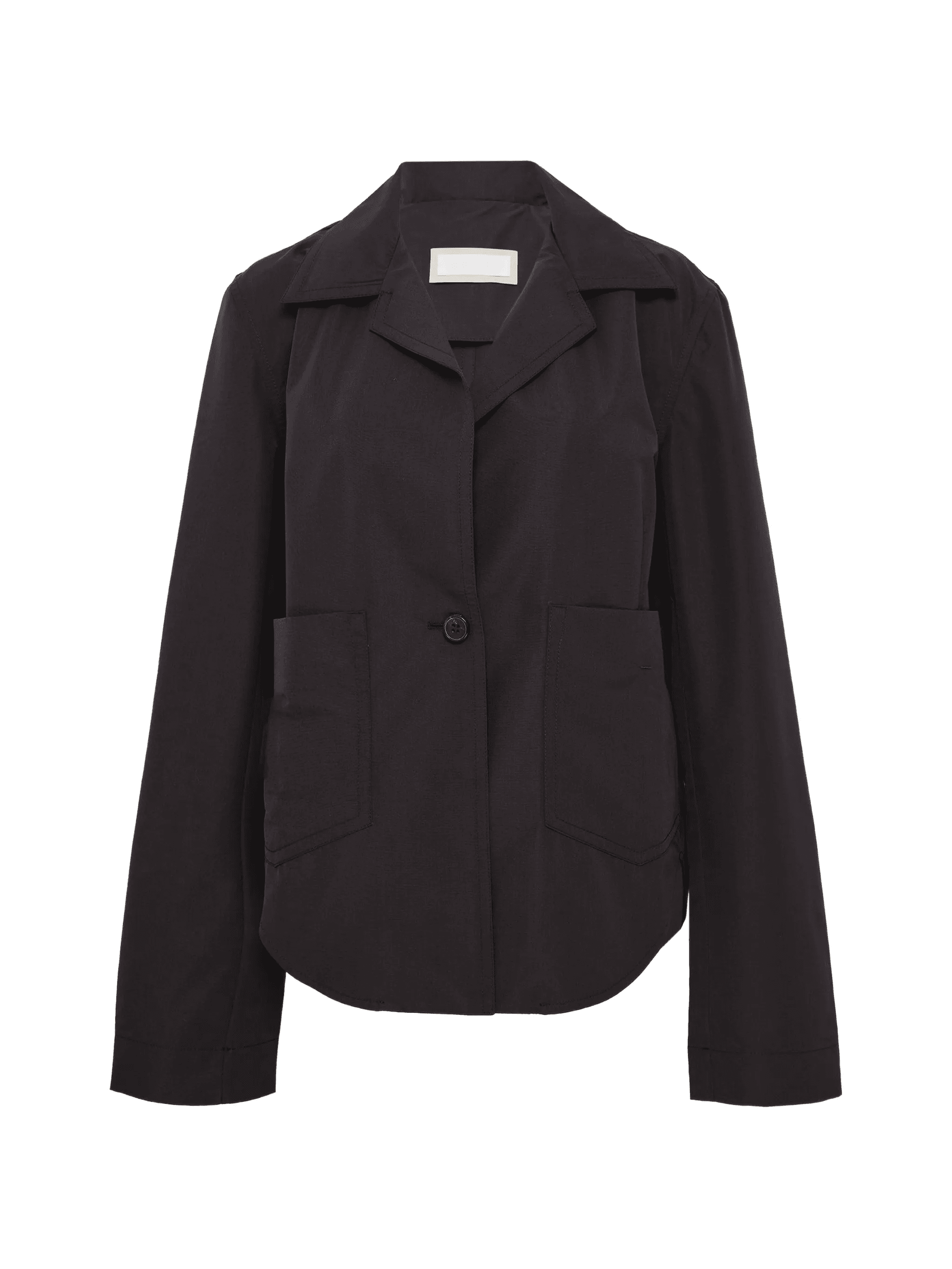 notched-lapel cropped jacket - Image 1