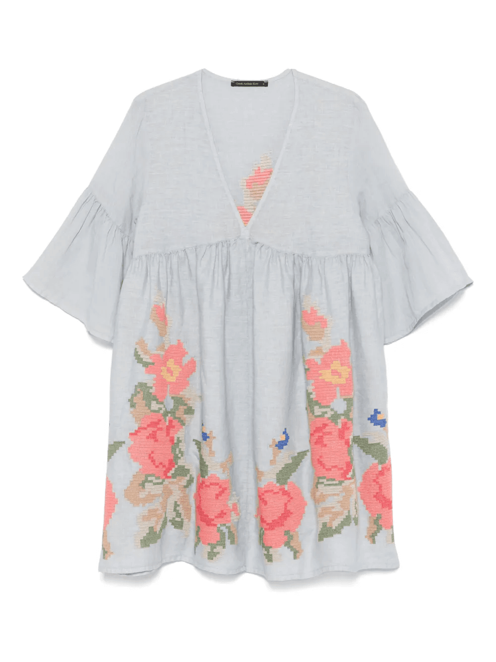 rose-embroidered dress - Image 1