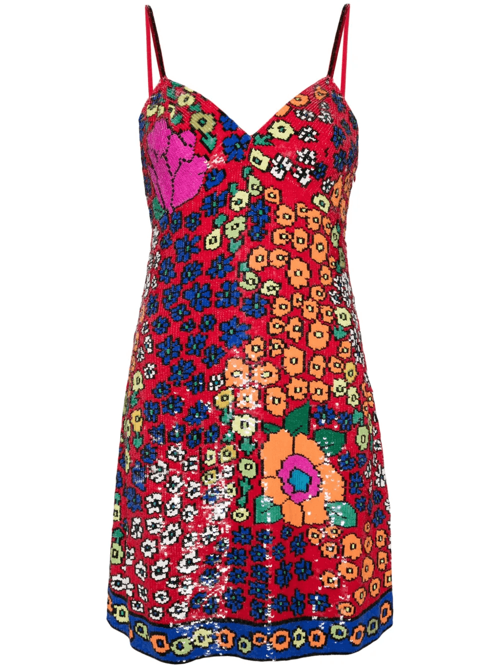 sequin floral-pattern dress - Image 1