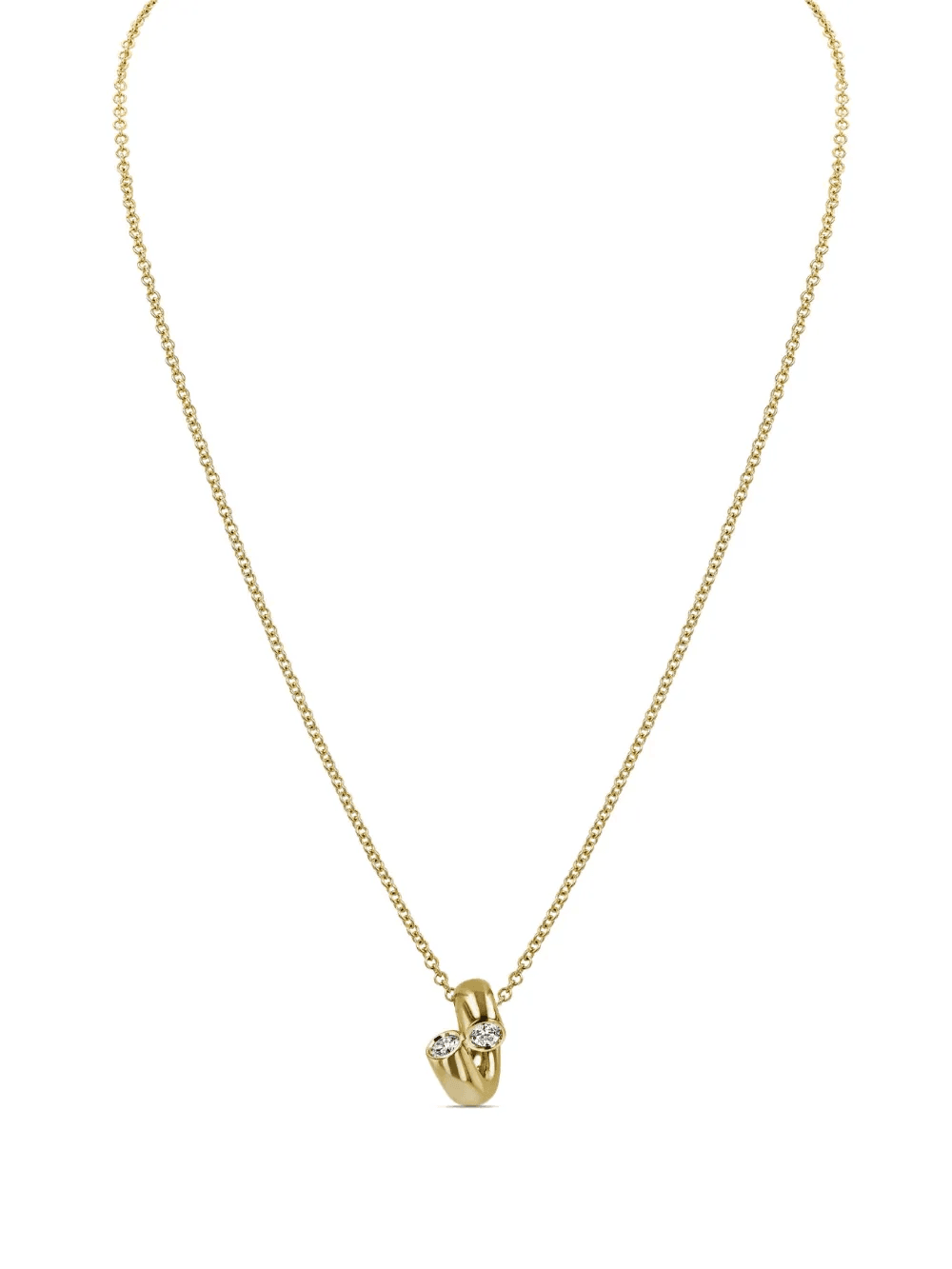 18kt yellow gold Eclipse spring necklace - Image 1