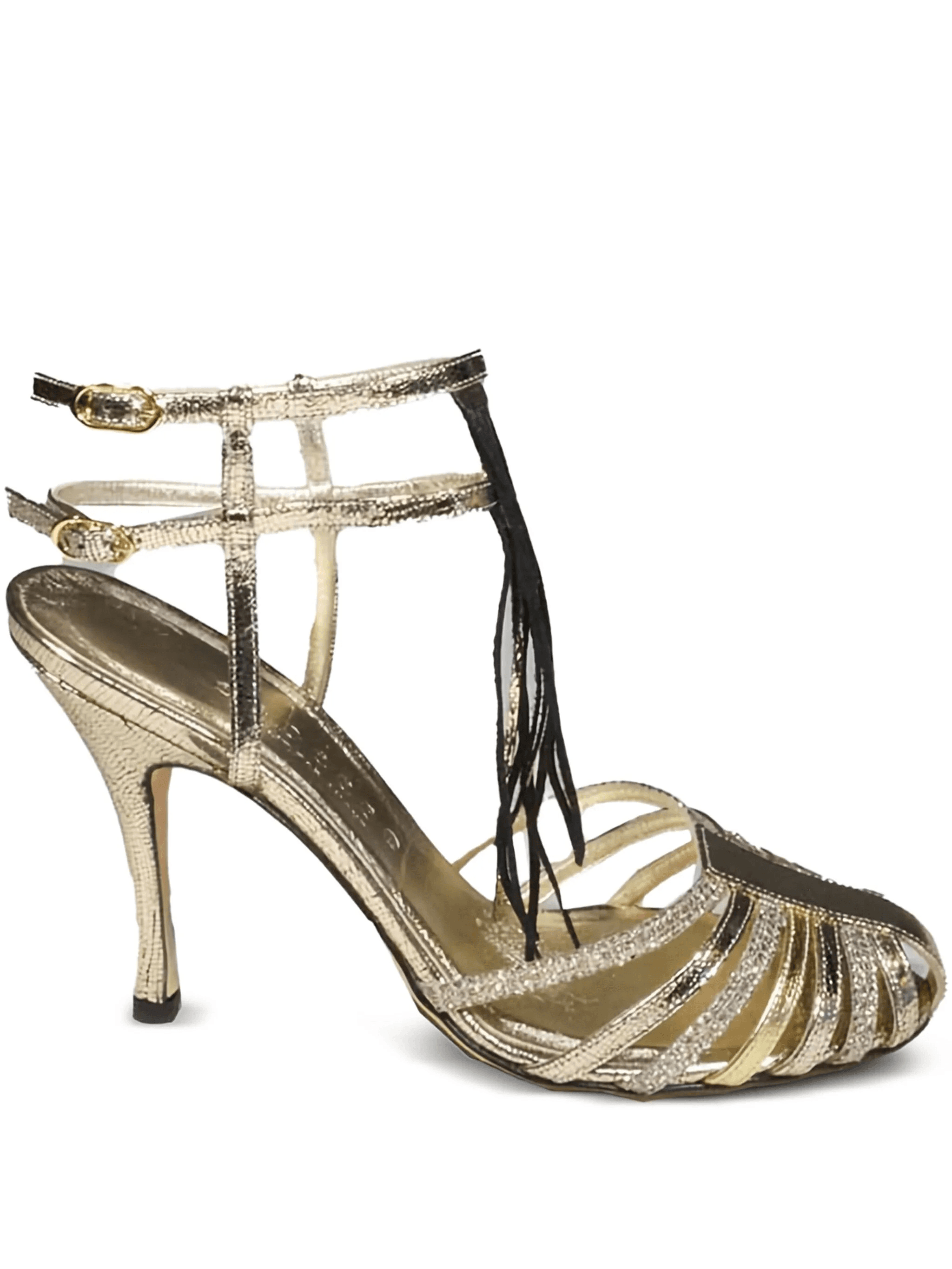 100mm caged heeled sandals - Image 1