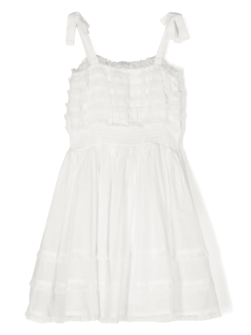 ruffled cotton minidress - Image 1