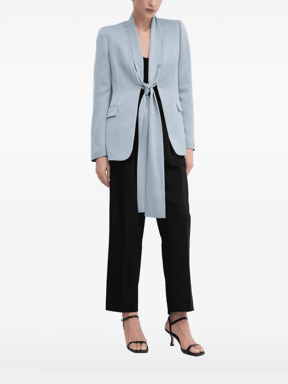 tie-front flap-pocket blazer - Image 1