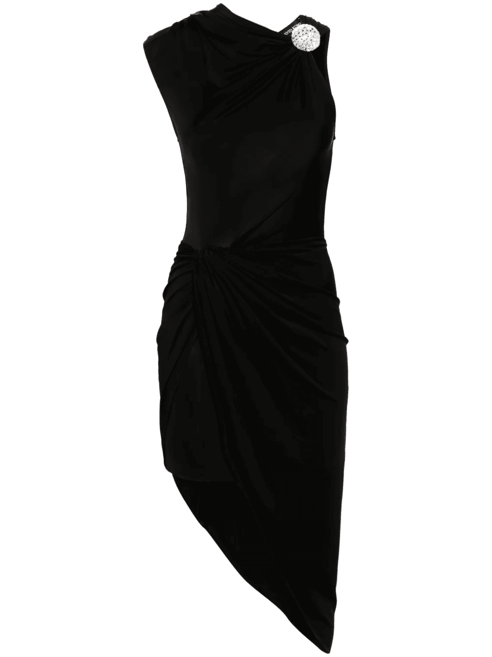 satin draped midi dress - Image 1