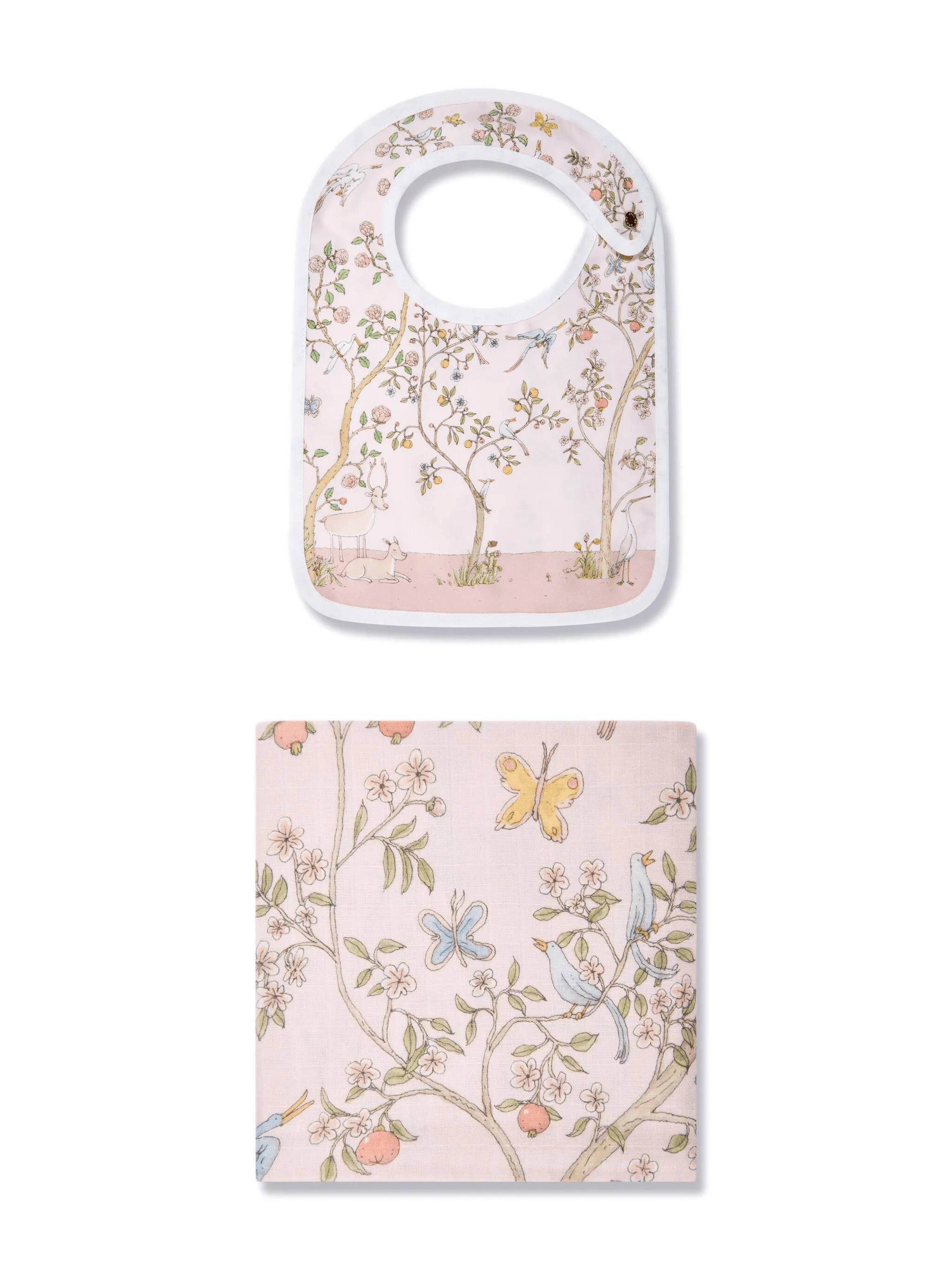 Carré & Satin In Bloom bib set (set of two) - Image 1