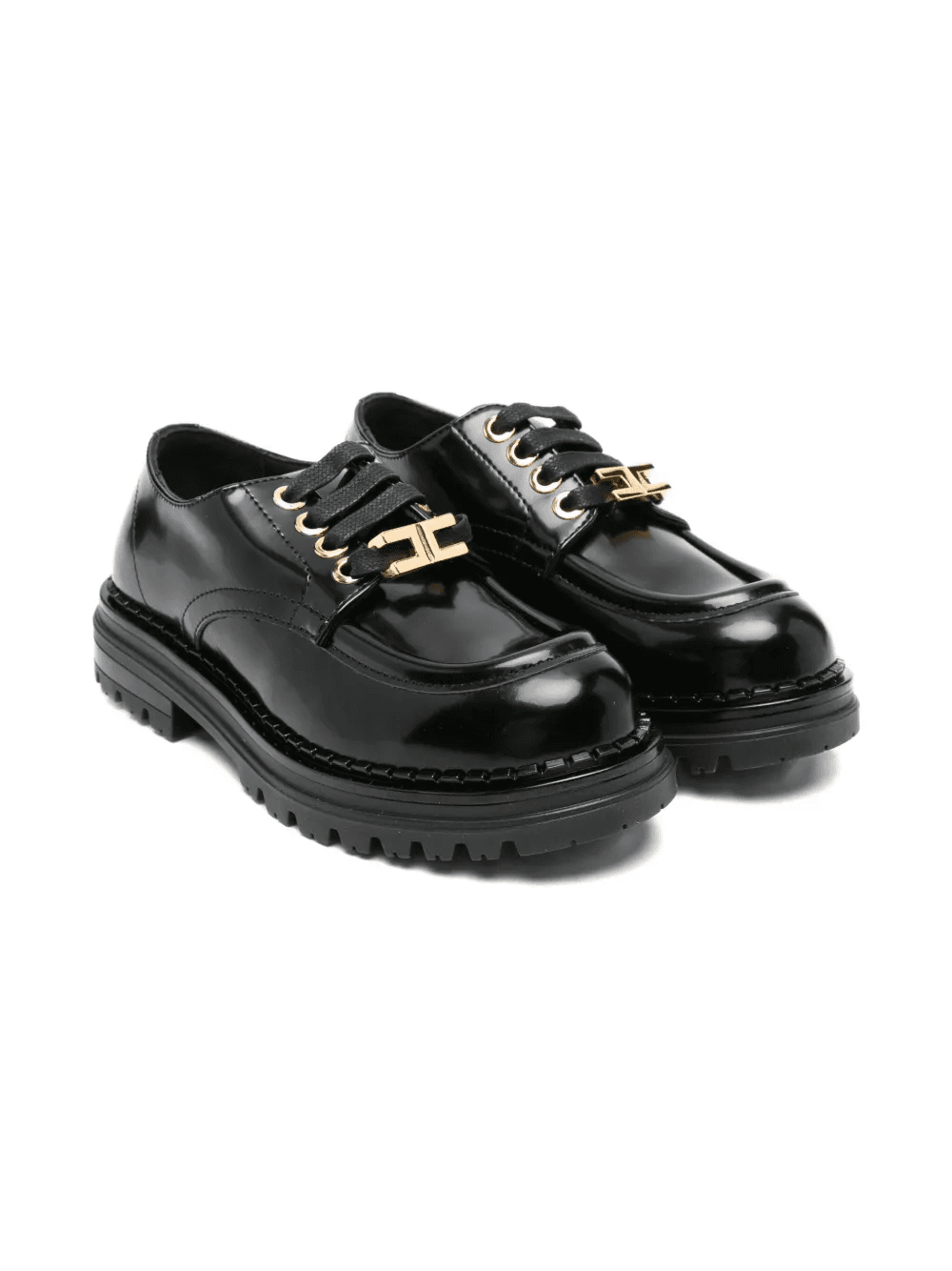 lace-up leather moccasins - Image 1