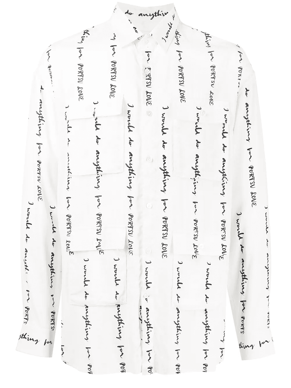 graphic-print multi-pocket shirt - Image 1