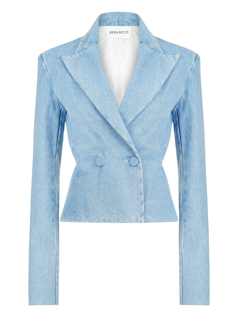 cut out-detail denim blazer - Image 1