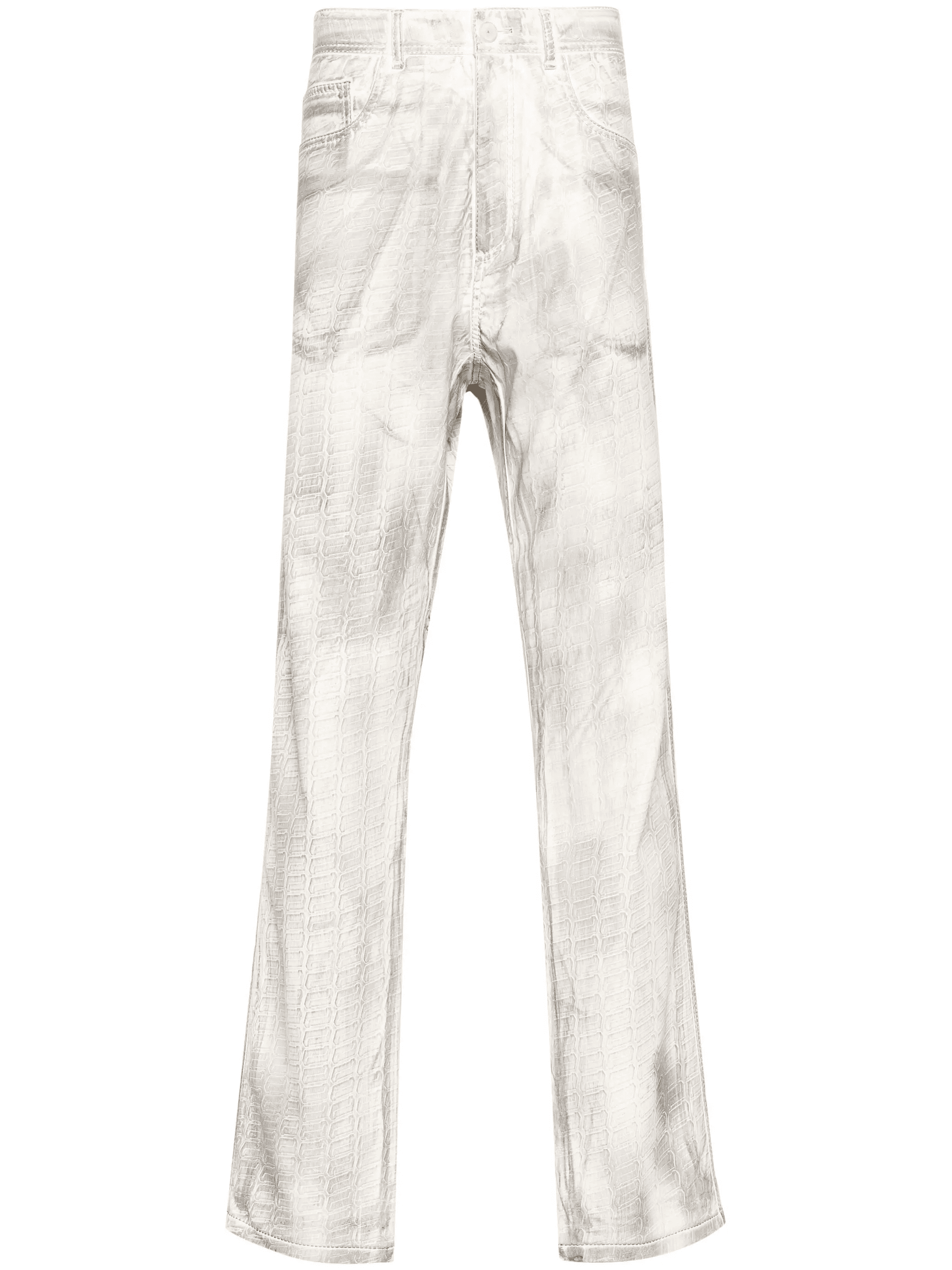 abstract-print straight-leg trousers - Image 1