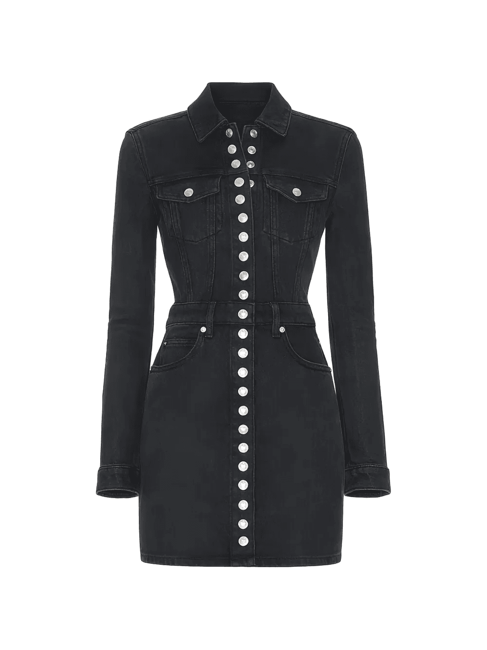 buttoned collared mini dress - Image 1