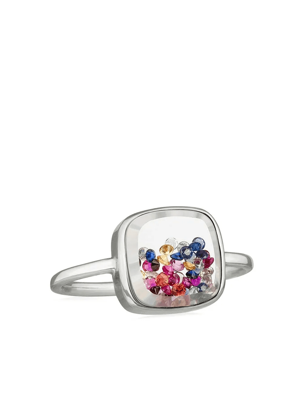 18kt white gold Confetti shaker ring - Image 1