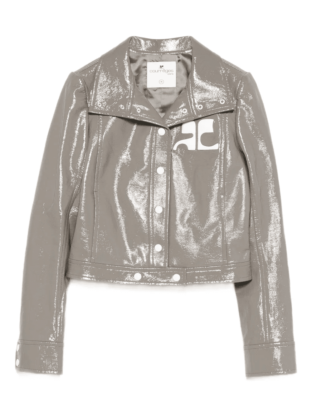 vinyl cropped jacket - Image 1