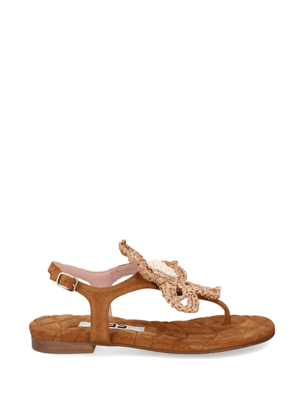 flower-detail suede sandals - Image 1