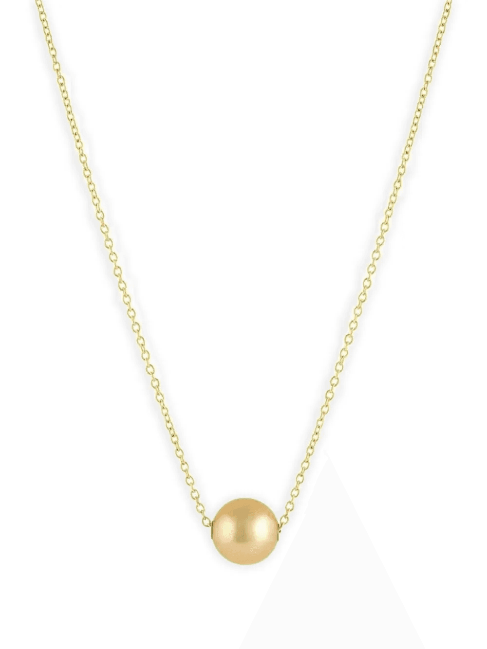 14K yellow gold Sliding Golden South Sea pearl necklace - Image 1