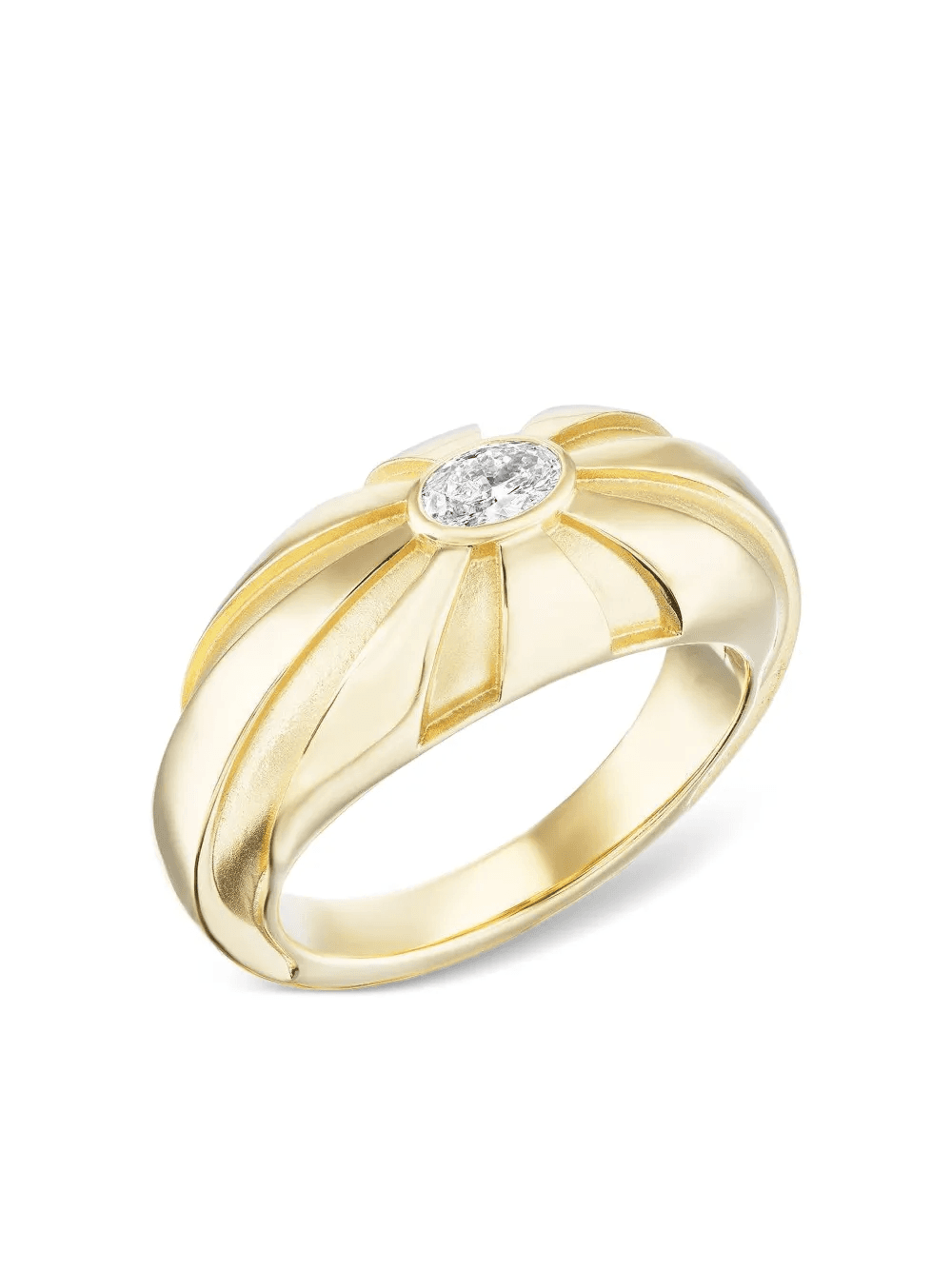 18K yellow gold Electric Moonbeam diamond ring - Image 1