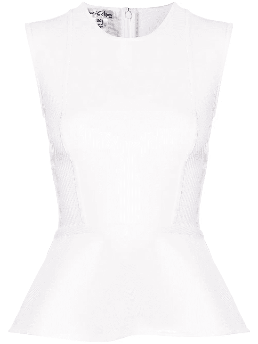 sleeveless peplum-hem top - Image 1