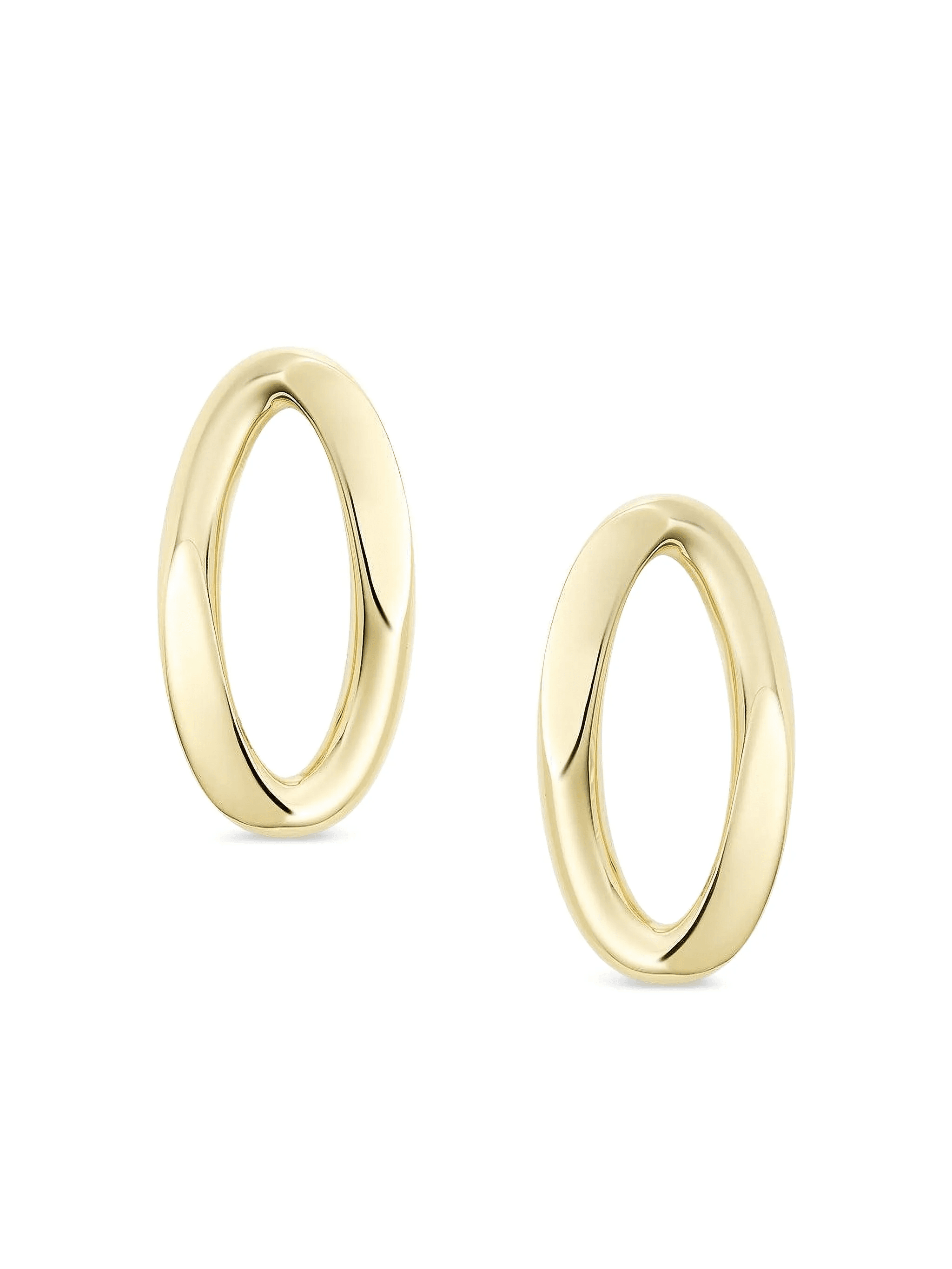 18K yellow gold Blink oval earrings - Image 1