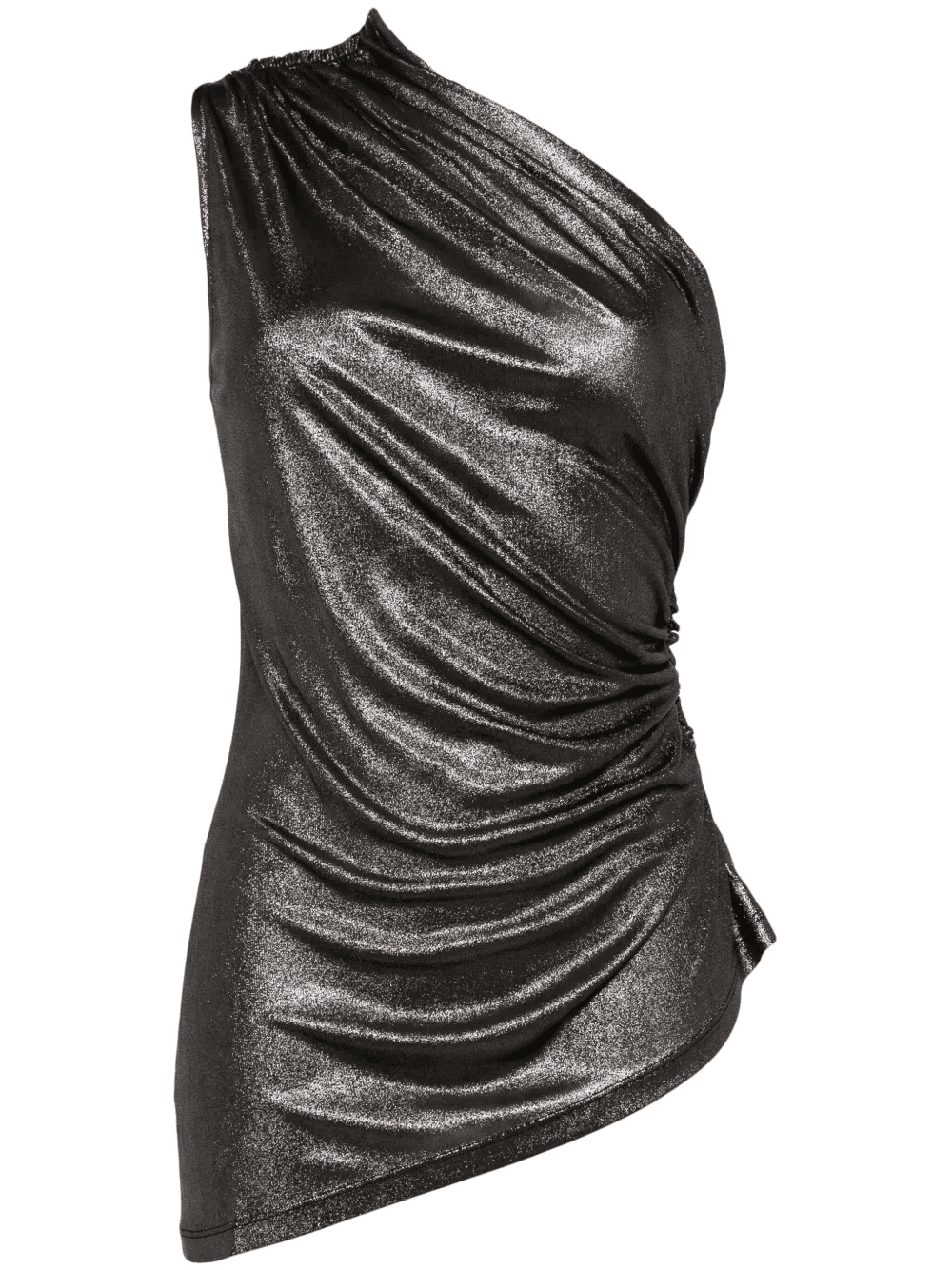 one-shoulder draped top - Image 1