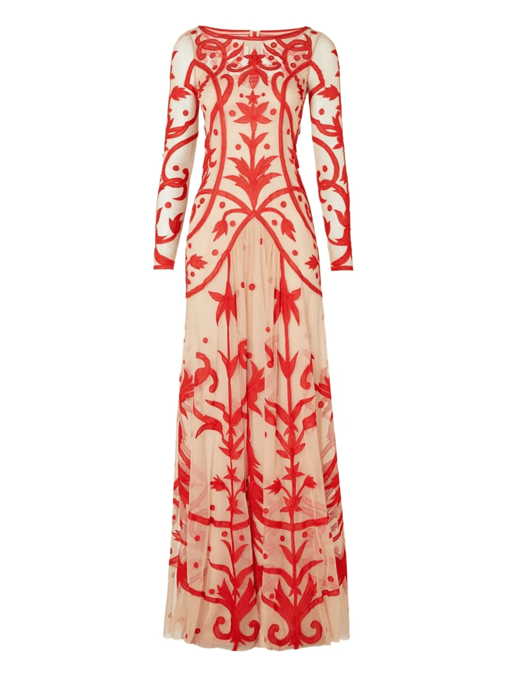 Francine embroidered long-sleeve gown - Image 1