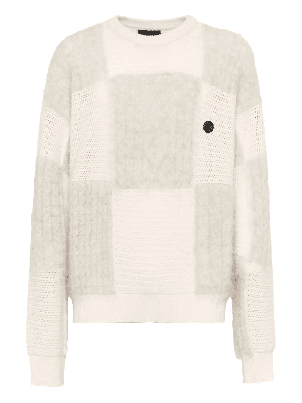patchwork cable-knit sweater - Image 1