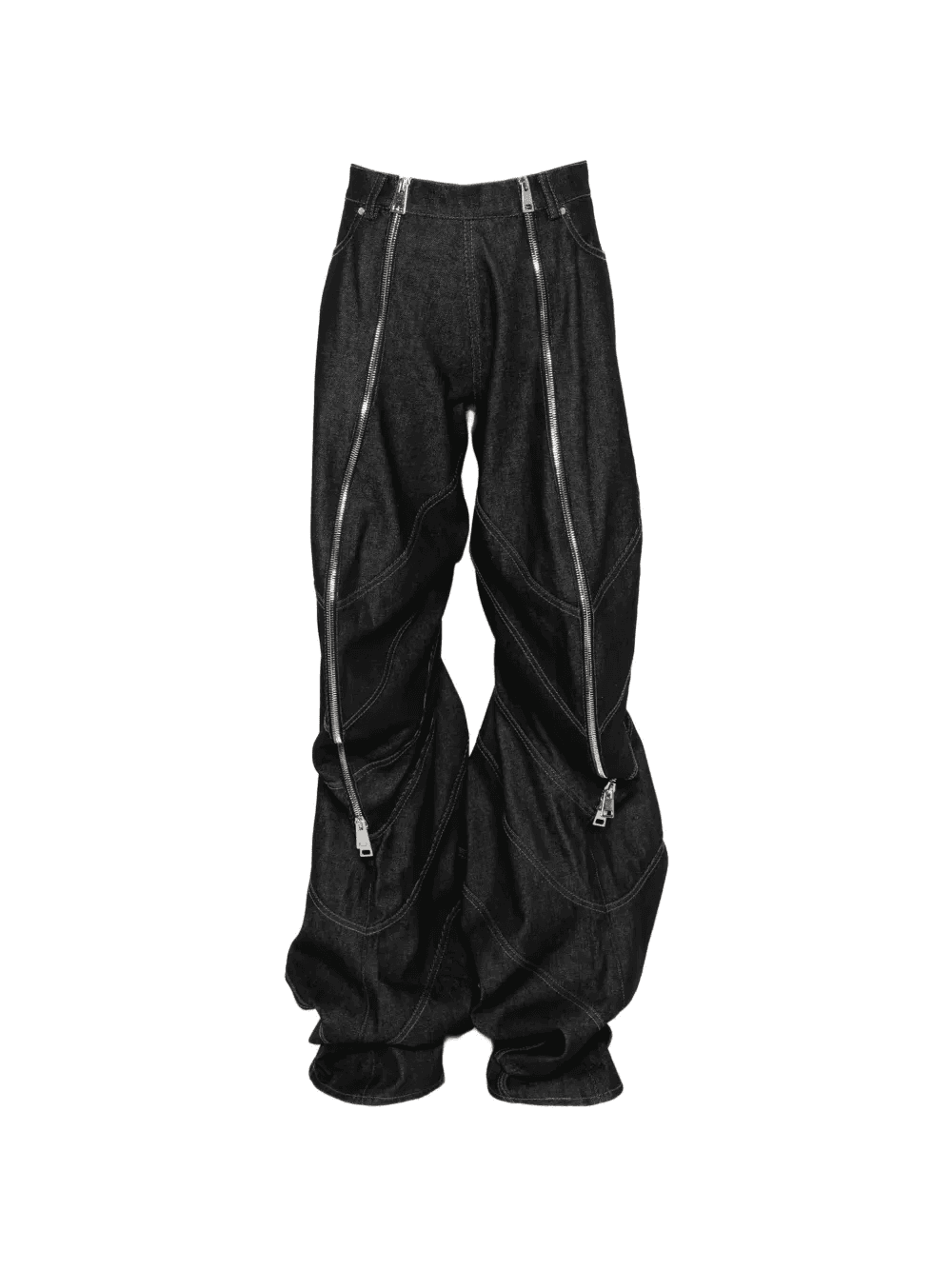 zip-detail straight-leg jeans - Image 1