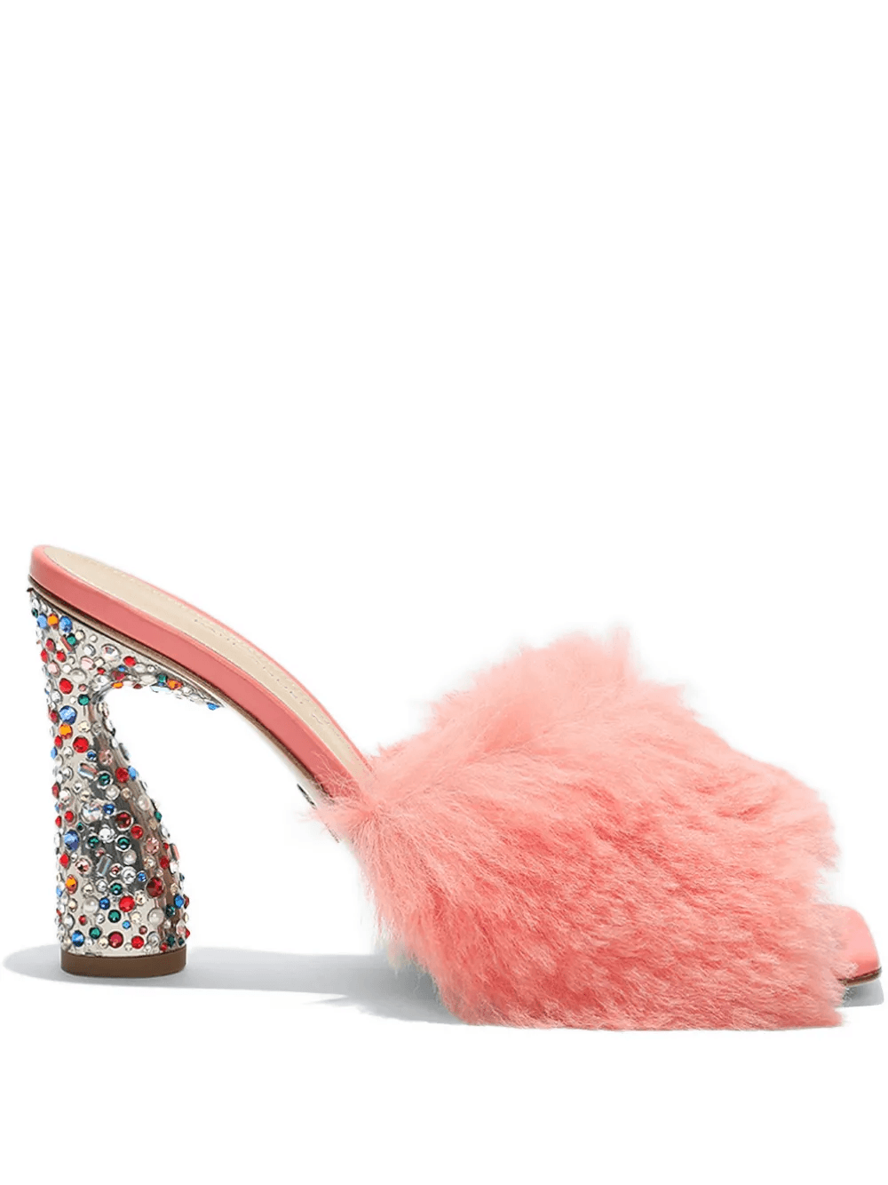 95mm Arc Fluffy embellished-heel sandals - Image 1