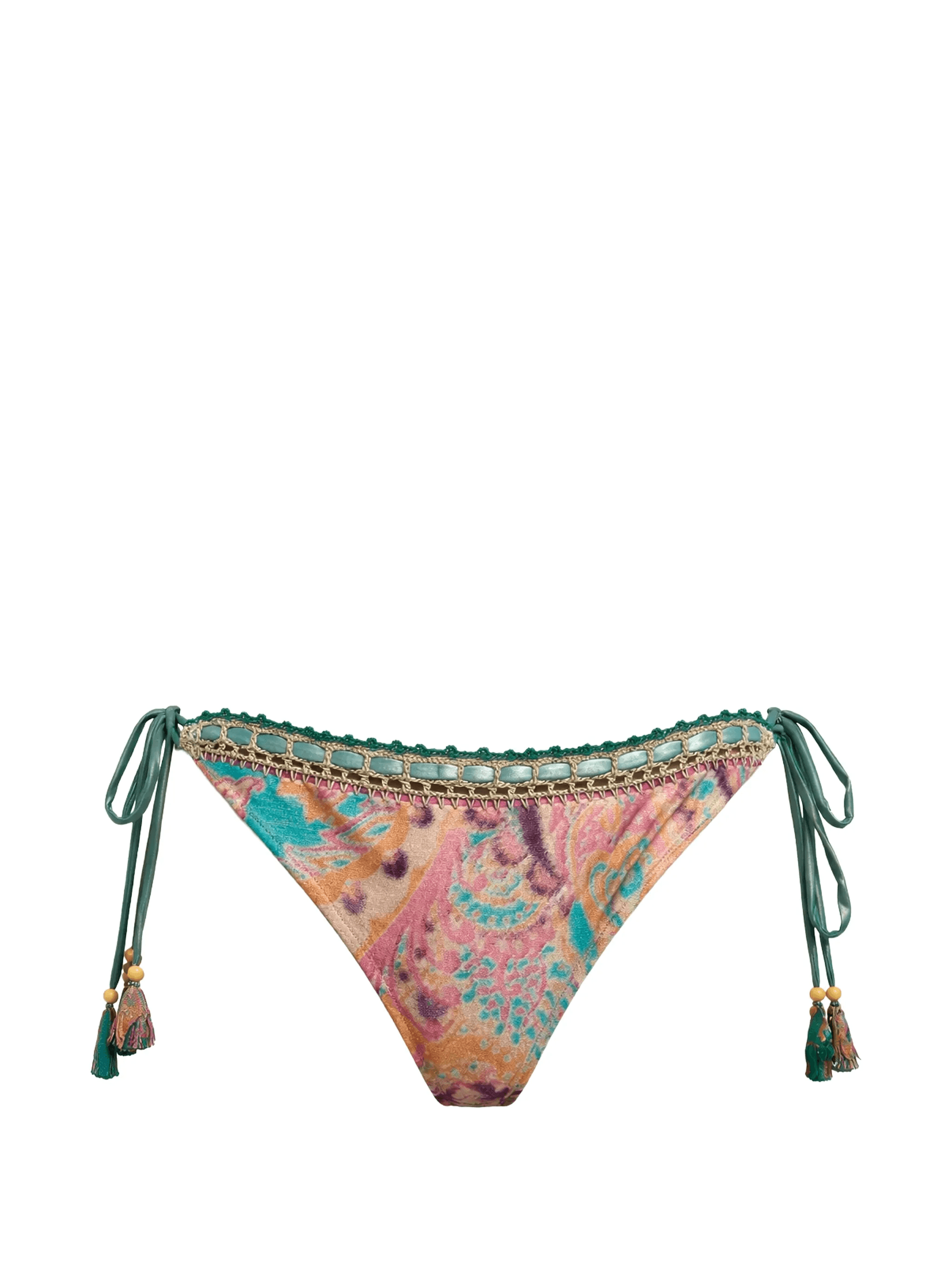 reversible paisley crochet bikini bottoms - Image 1