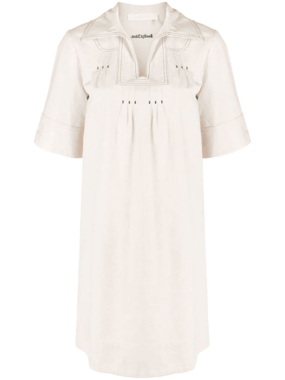 short-sleeve embroidered minidress - Image 1