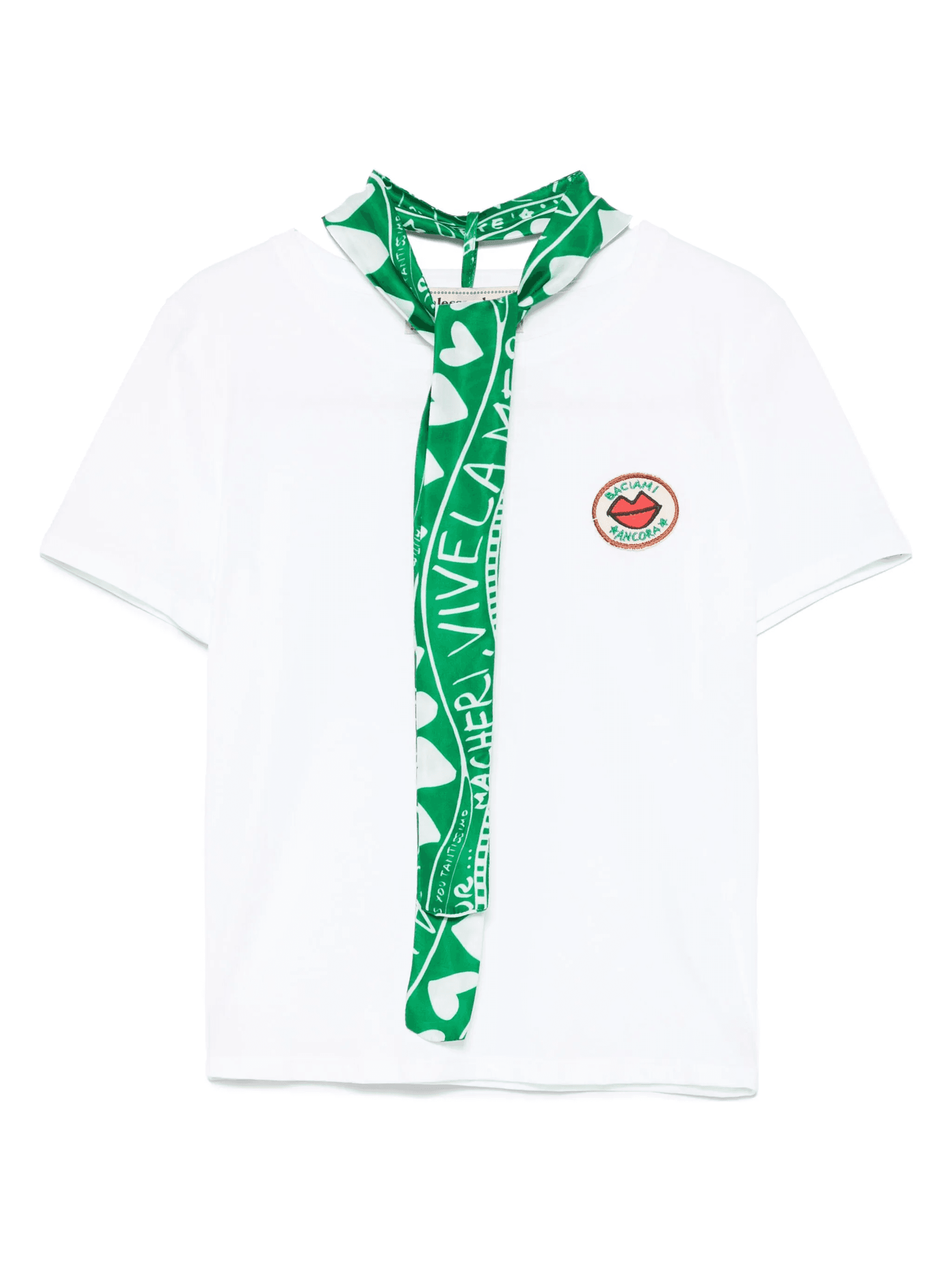 scarf-detail T-shirt - Image 1