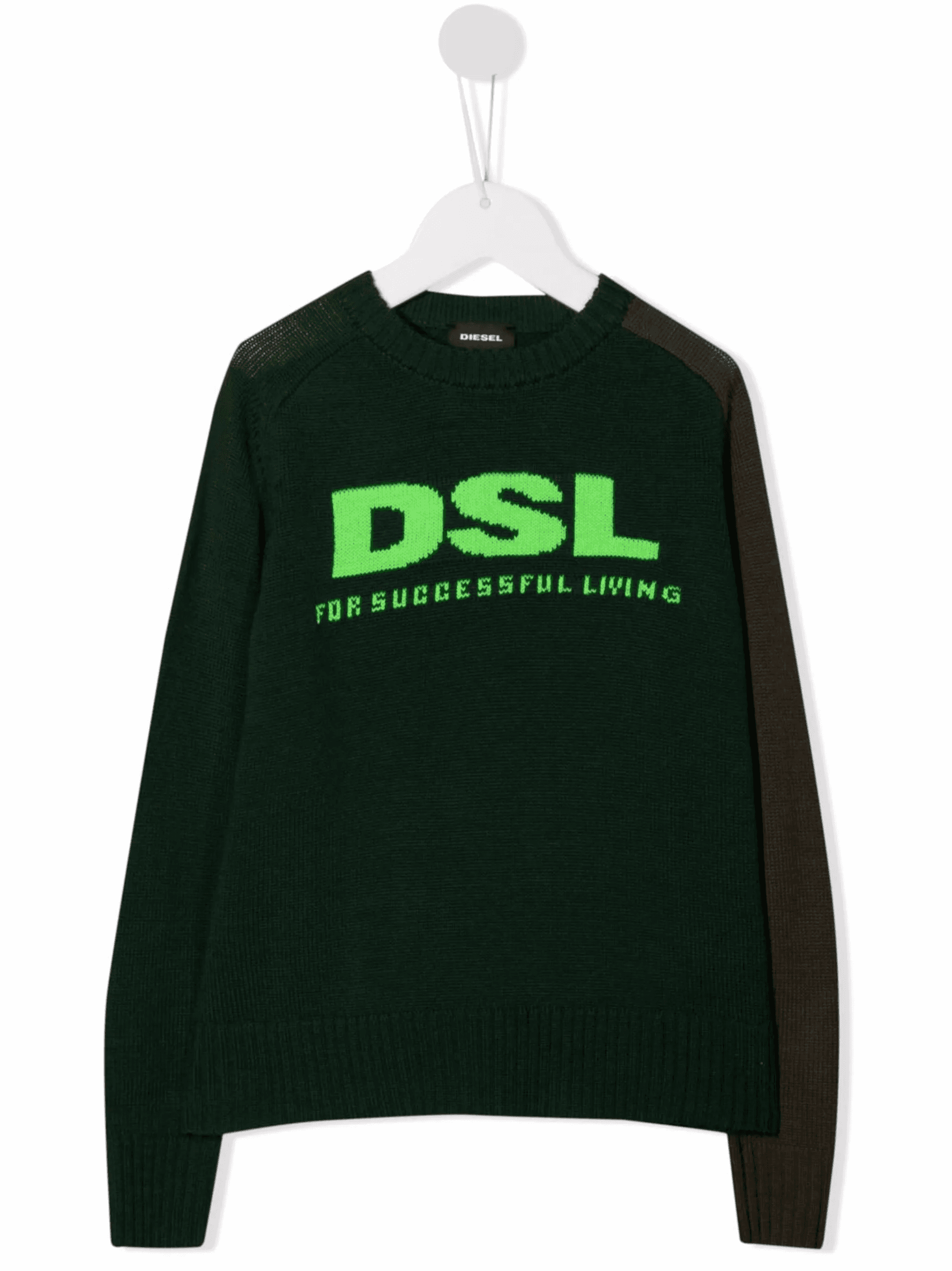 logo-intarsia panelled jumper - Image 1