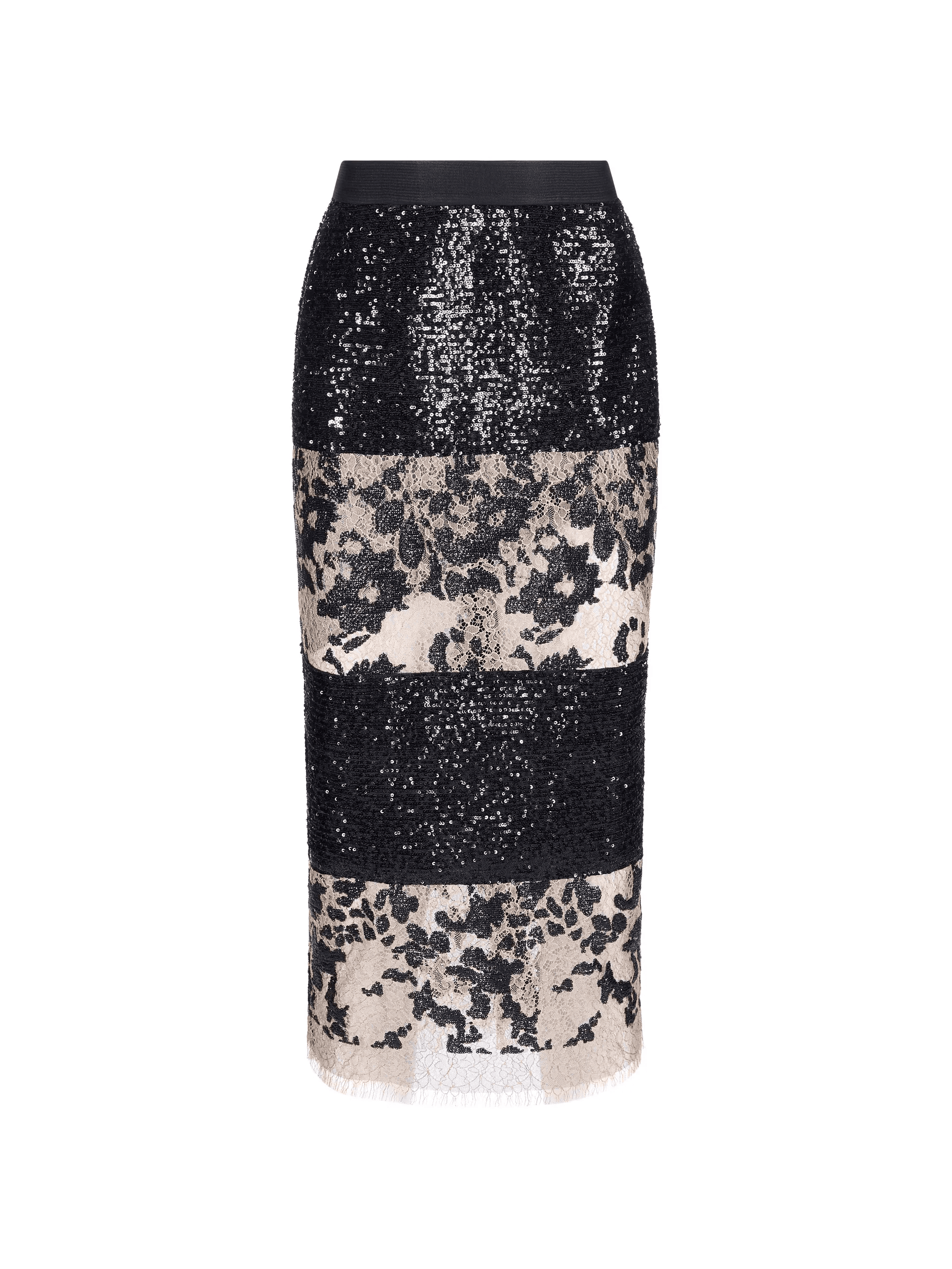 Zebra Dune sequin-embellished floral midi skirt - Image 1