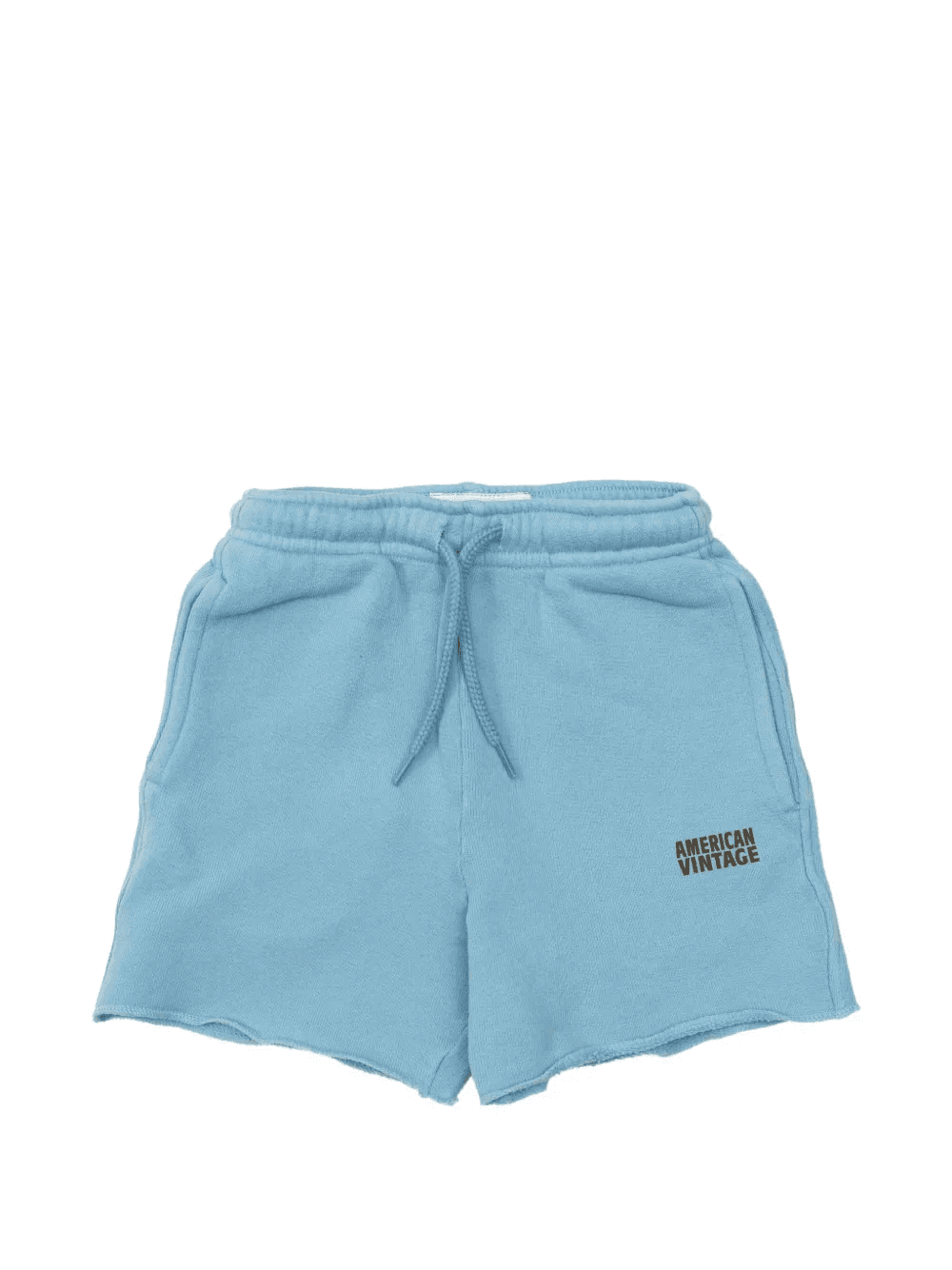 drawstring raw-hem casual shorts - Image 1