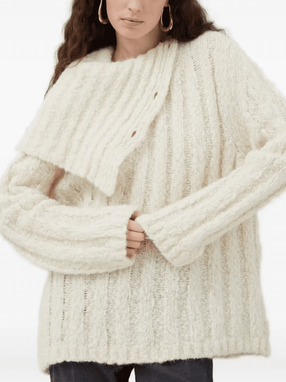 ribbed knit sweater - Image 1