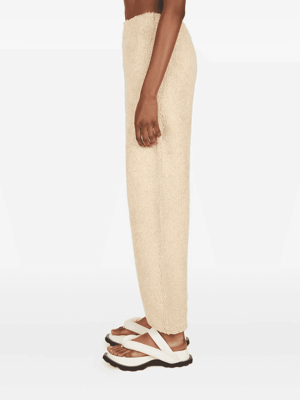 teddy-weave elasticated-cuff trousers - Image 1