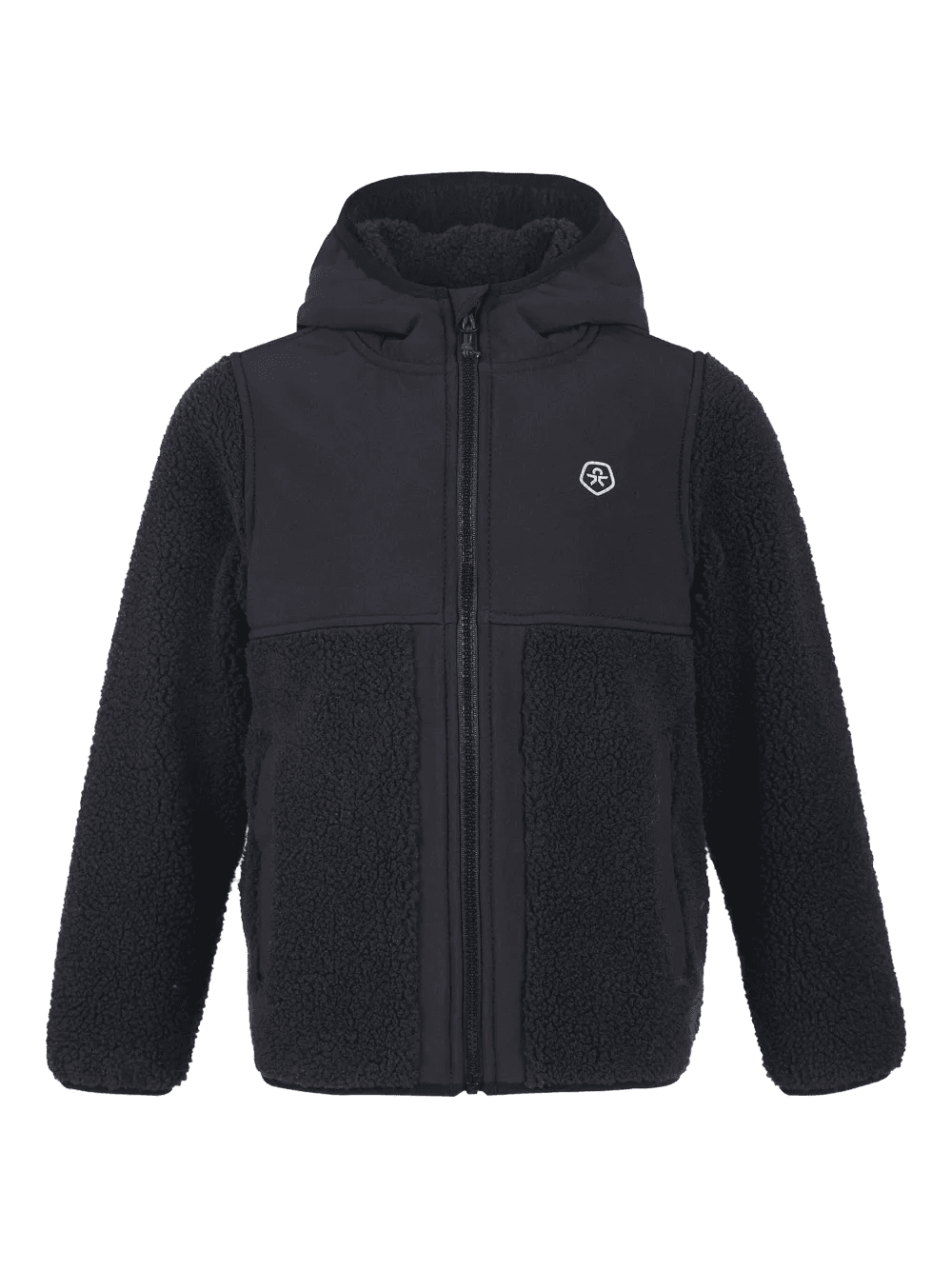 fleece-panels hooded jacket - Image 1