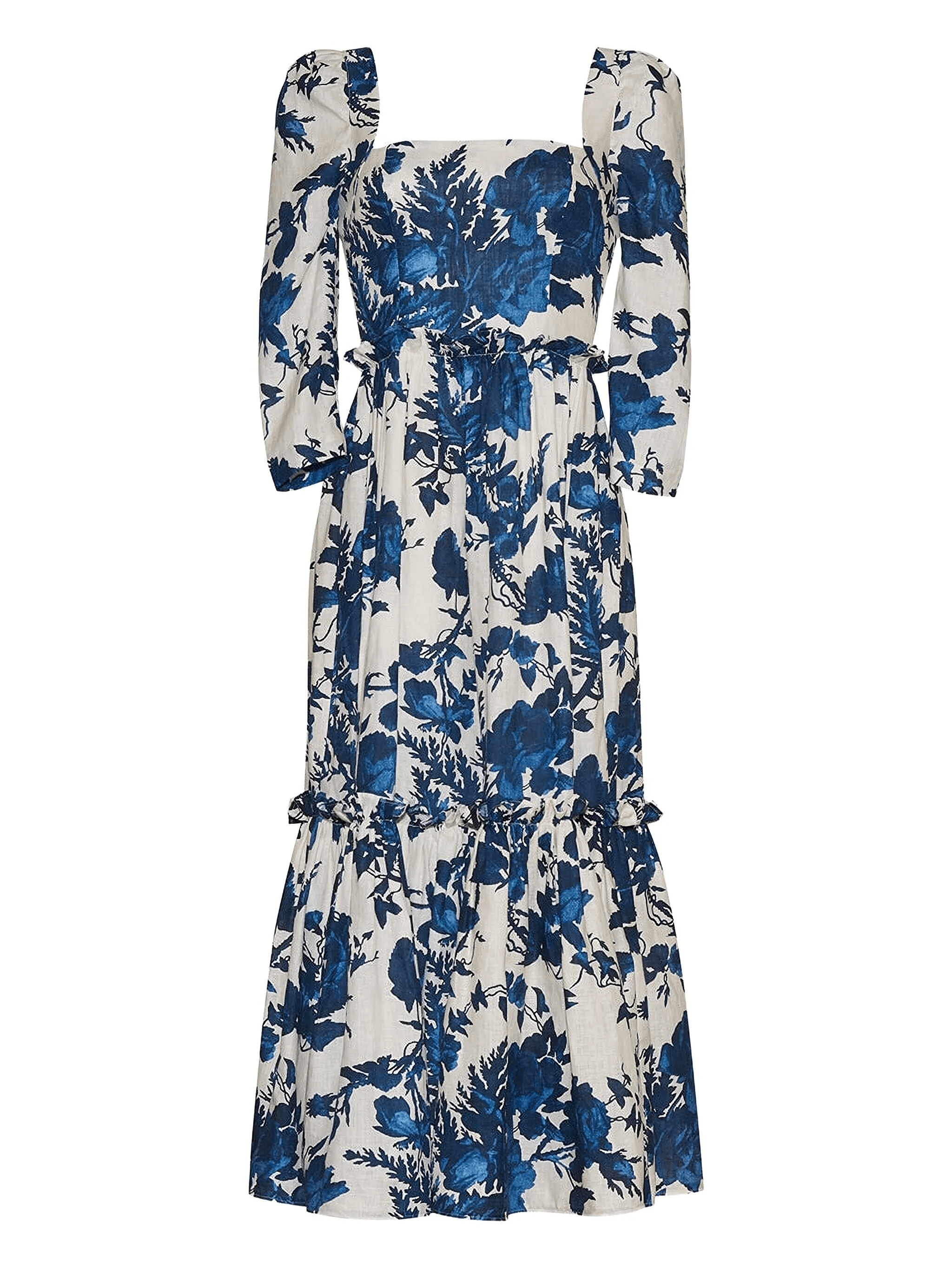 puff-sleeve tiered dress - Image 1