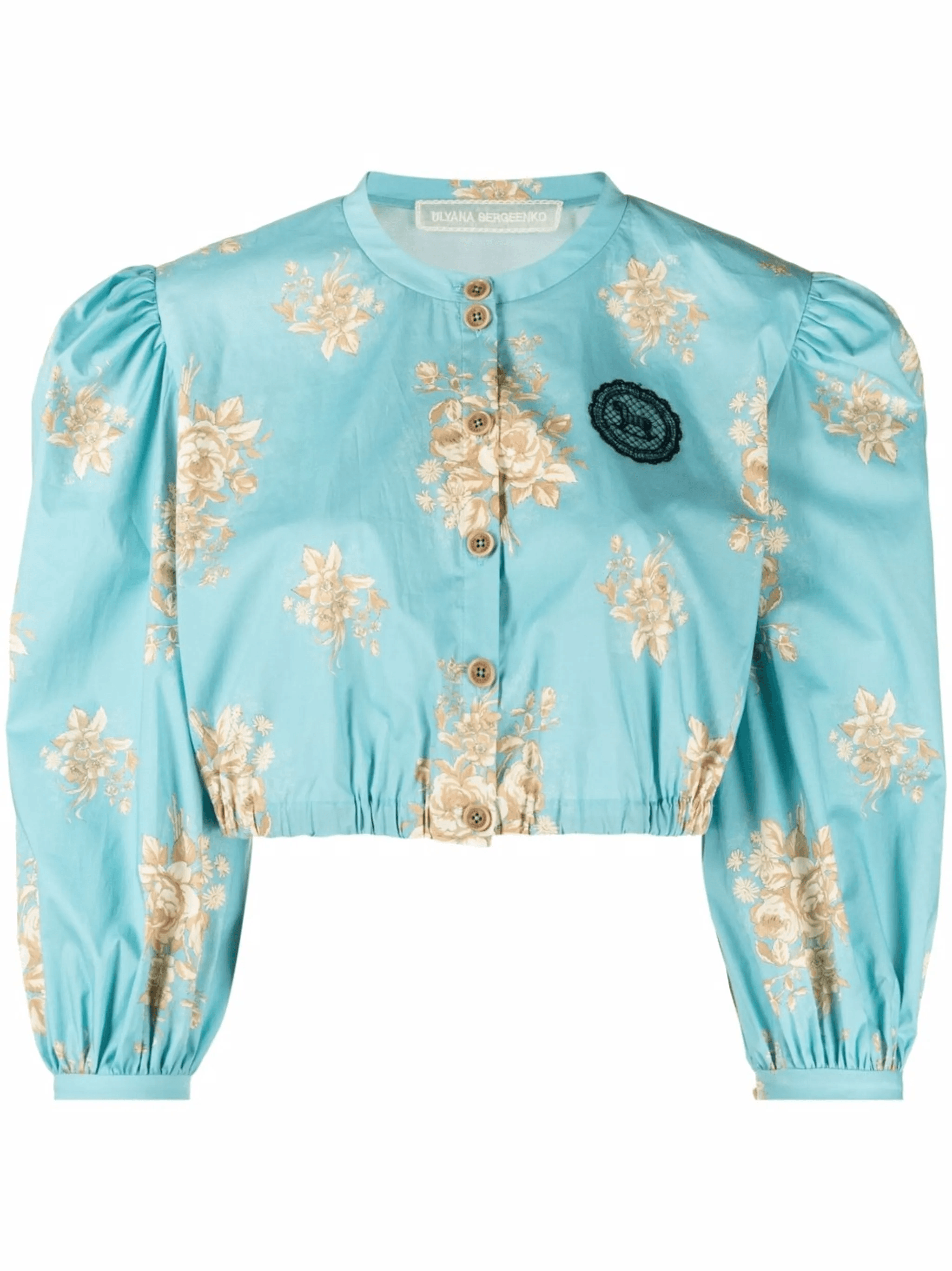 floral-print button-up blouse - Image 1