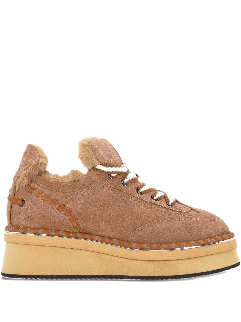 Panto Snow fur platform sneakers - Image 1