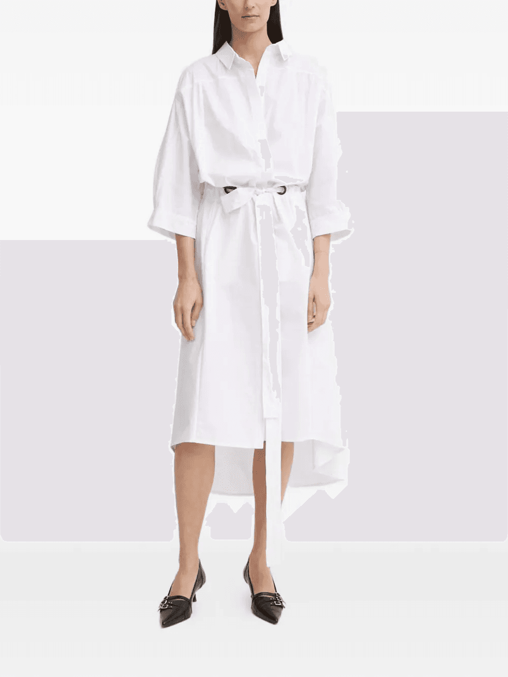 tie-waist shirt dress - Image 1