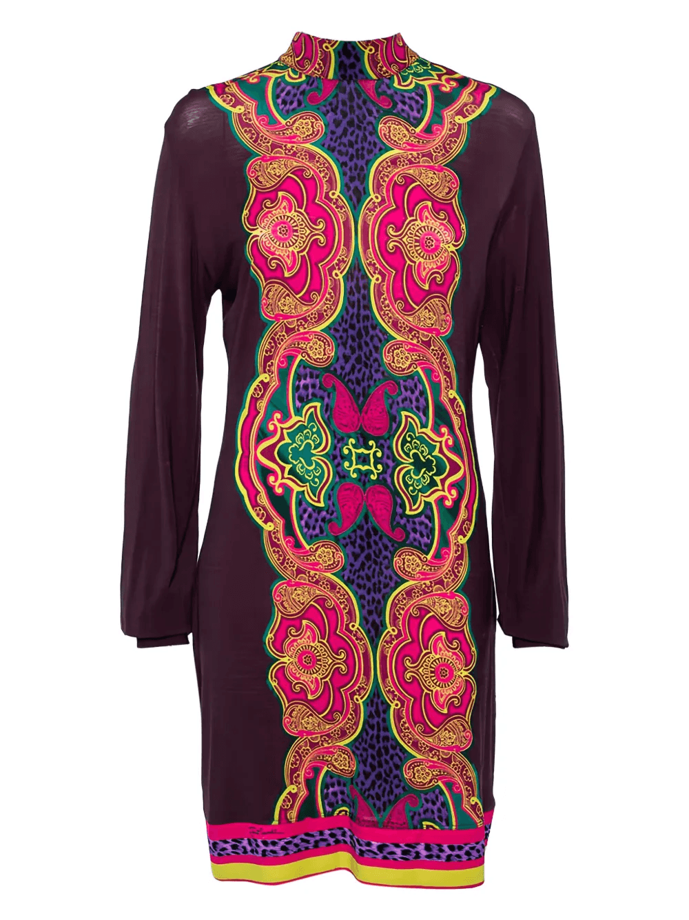 paisley-print long-sleeve dress - Image 1