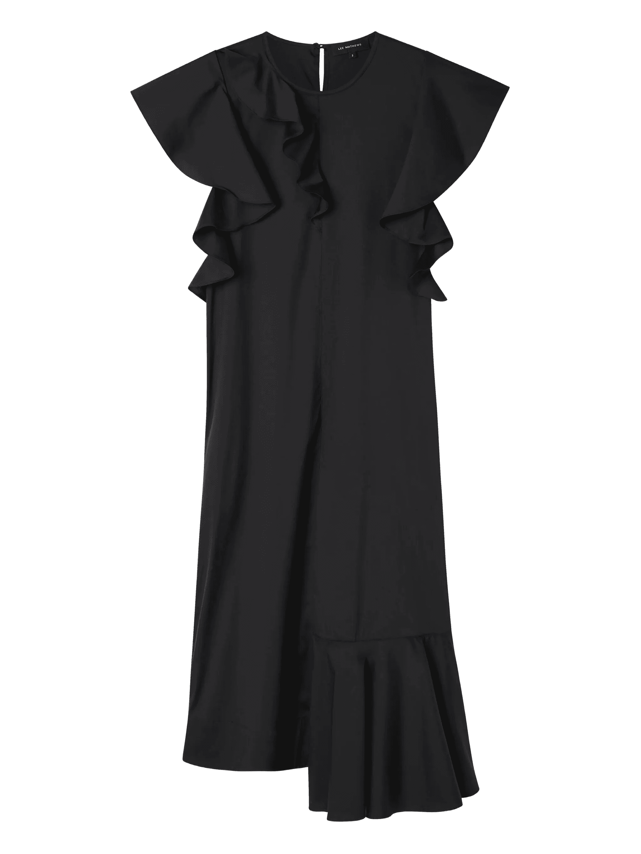 ruffle-detail midi dress - Image 1