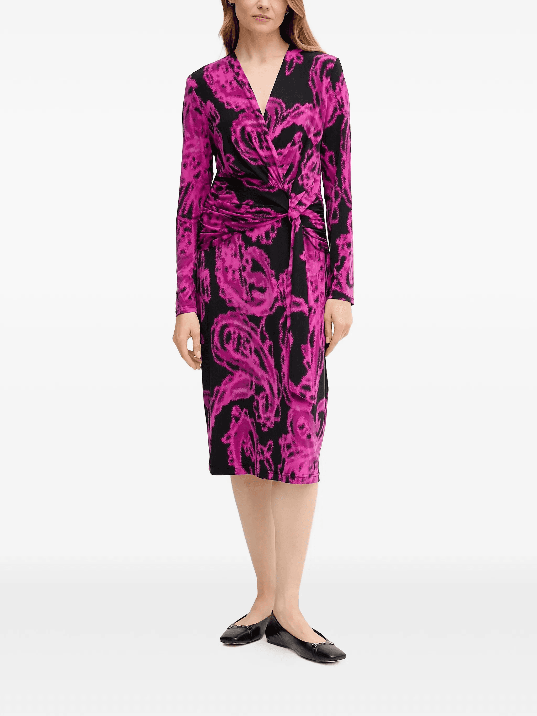 tie paisley-print midi dress - Image 1