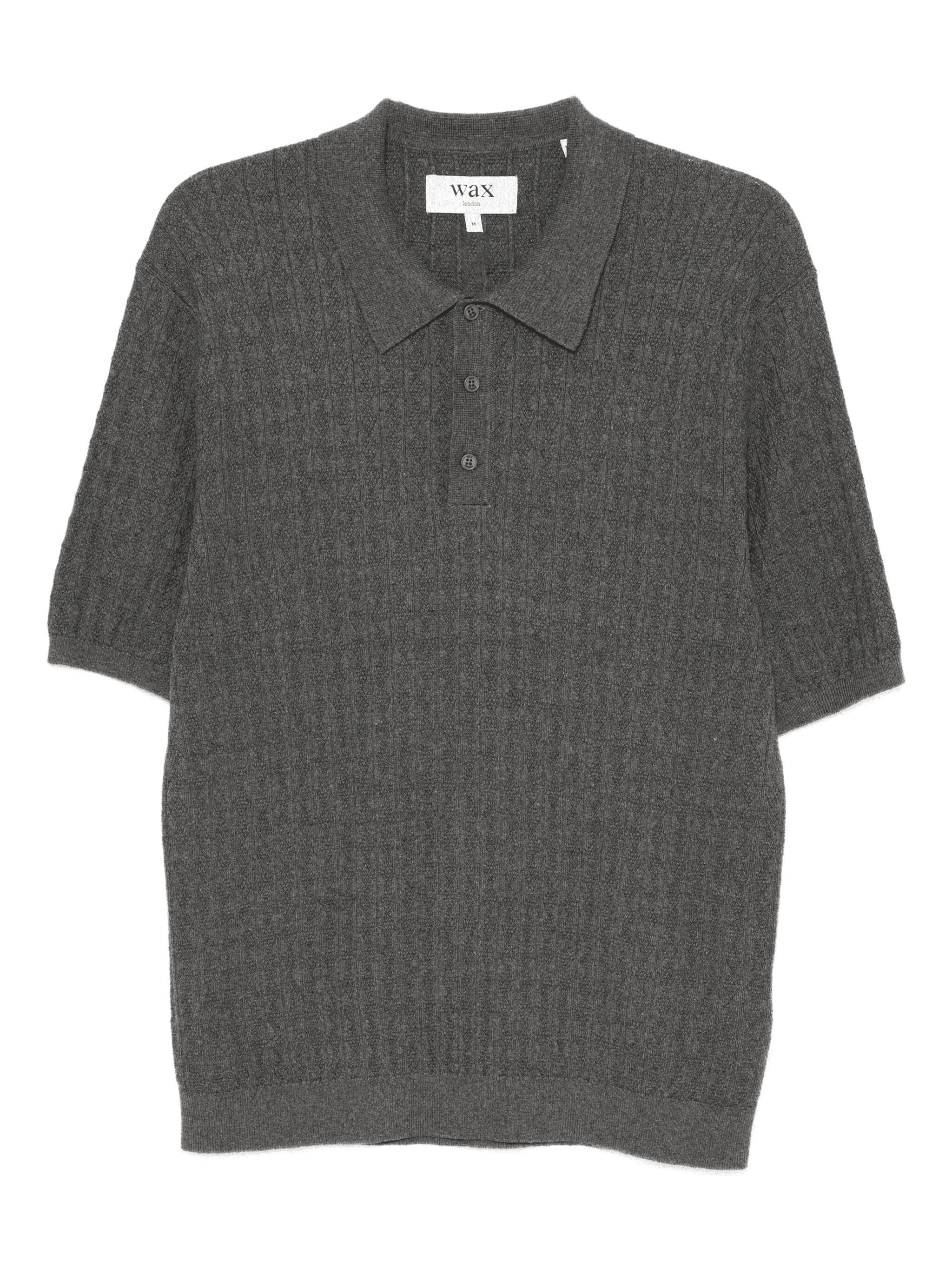 diamond stripe knitted polo shirt - Image 1