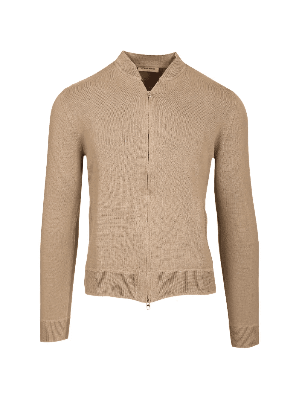 zip-up ribbed-trim cardigan - Image 1