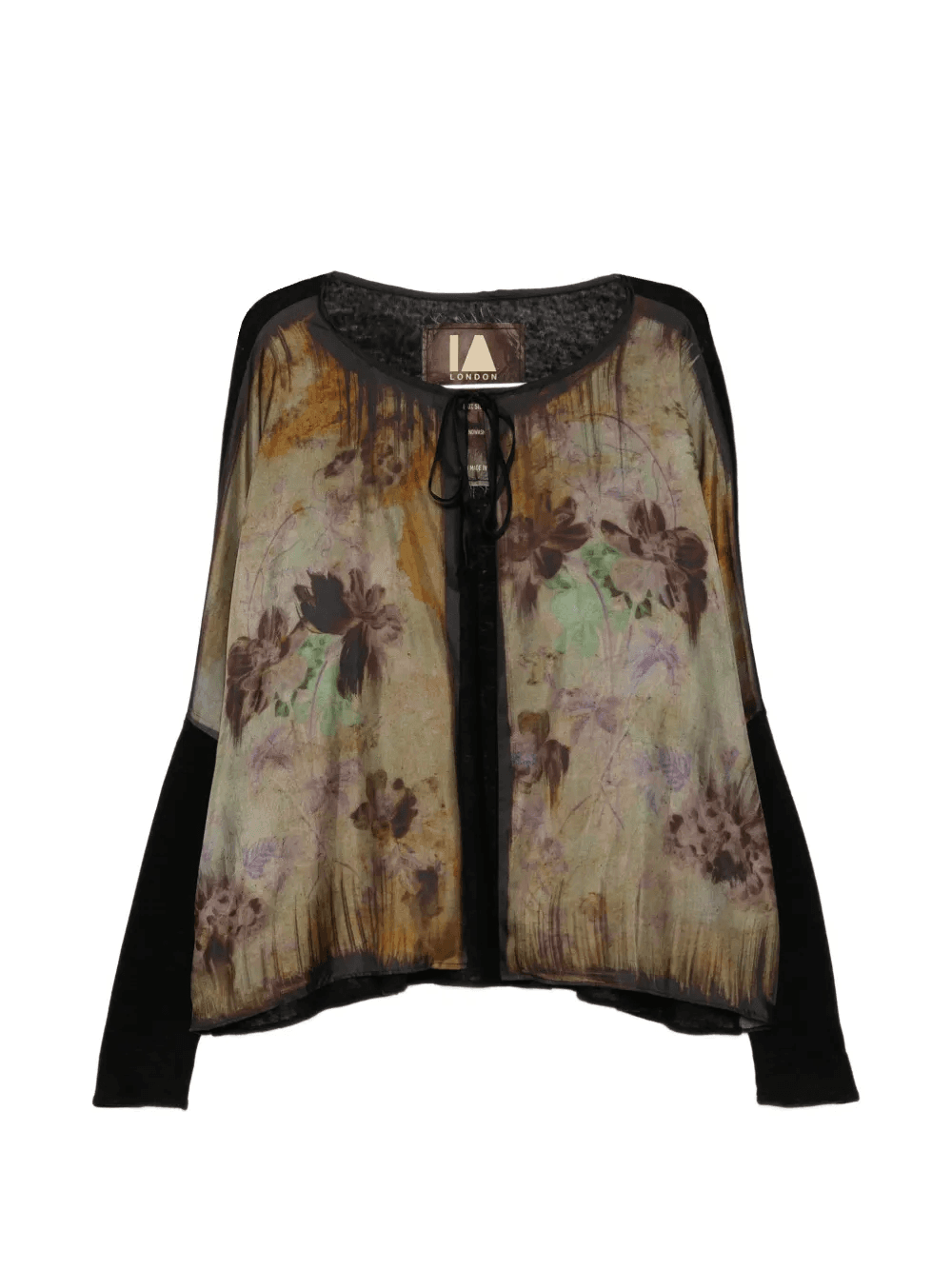 floral-print tie-neck knitwear - Image 1