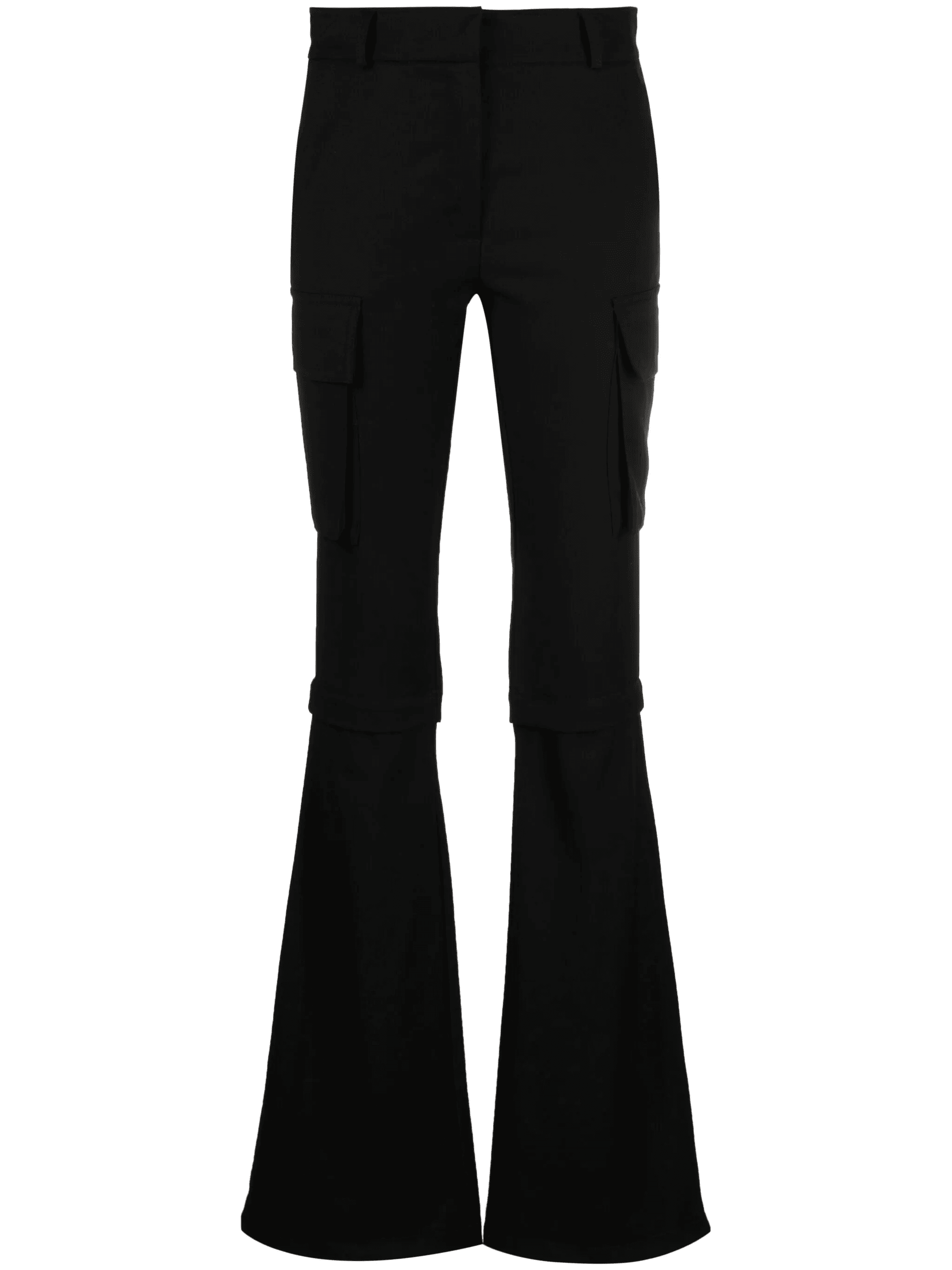 mid-rise detachable flared trousers - Image 1