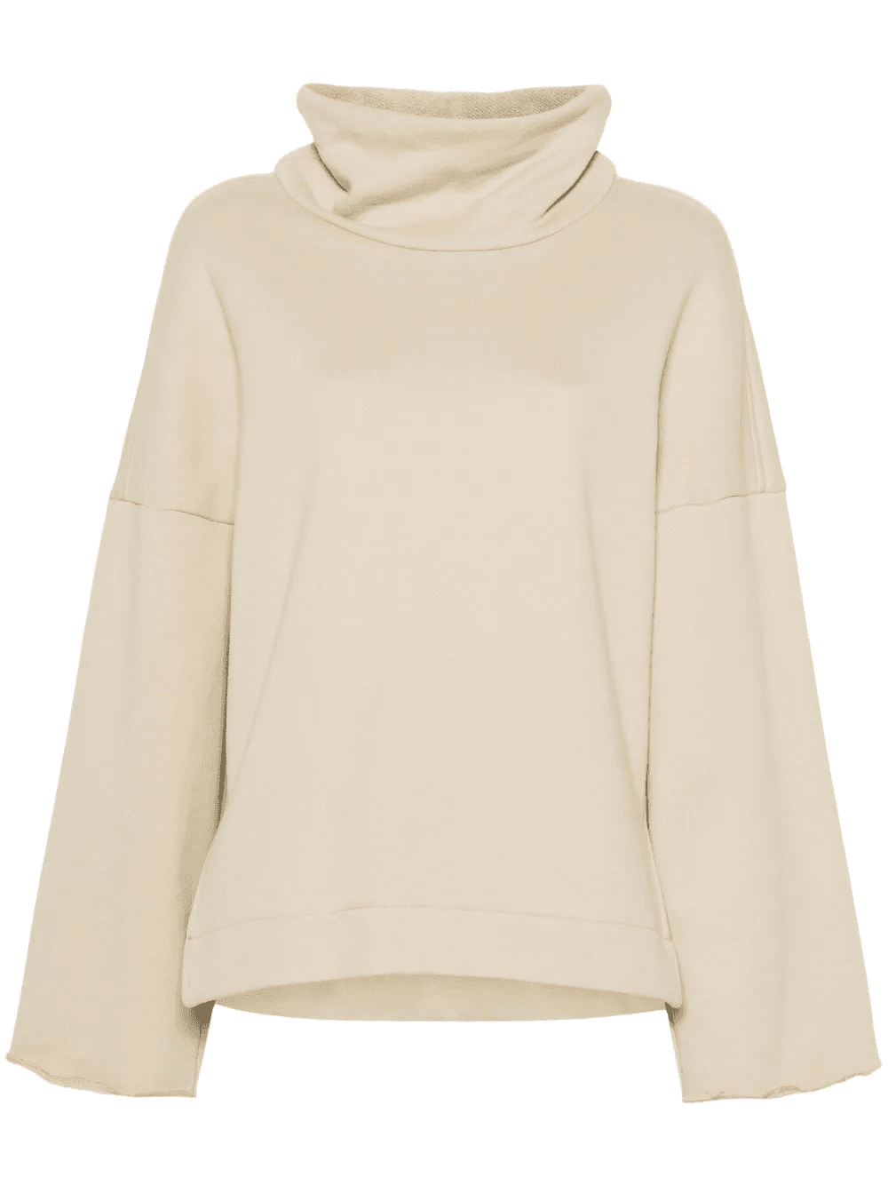 high-neck cotton sweatshirt - Image 1