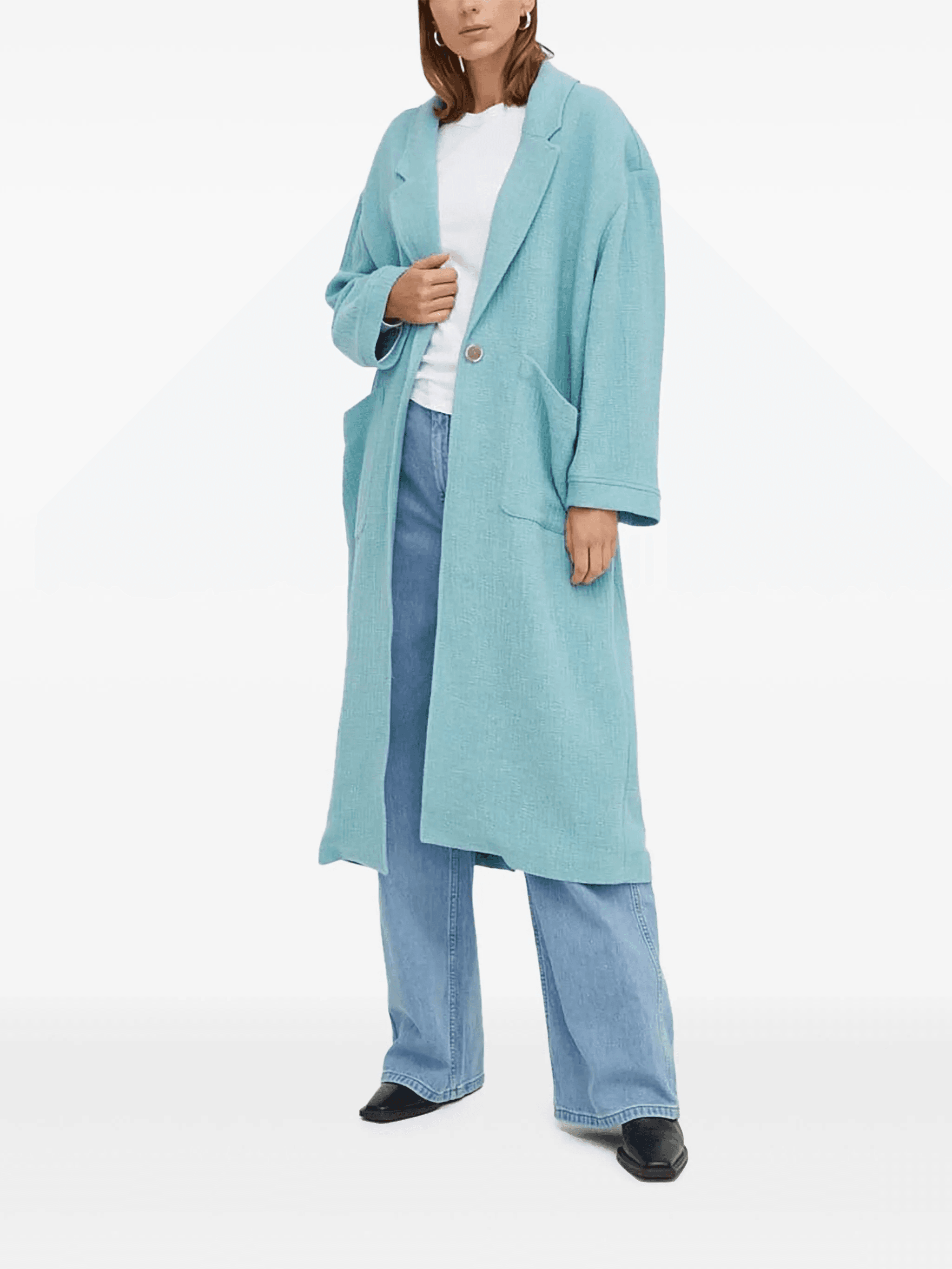 patch-pocket single-breasted coat - Image 1