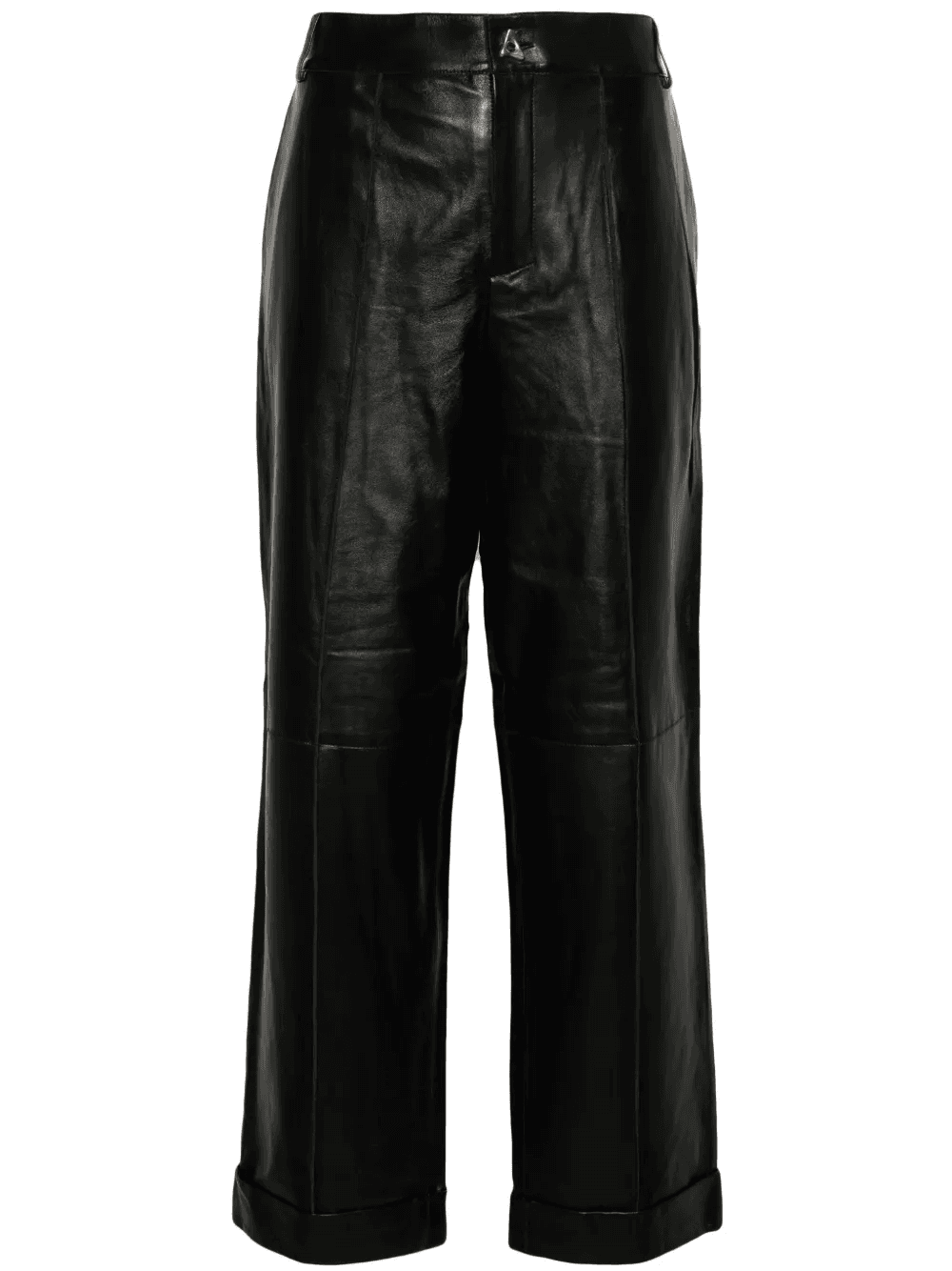 Zima leather straight-leg trousers - Image 1