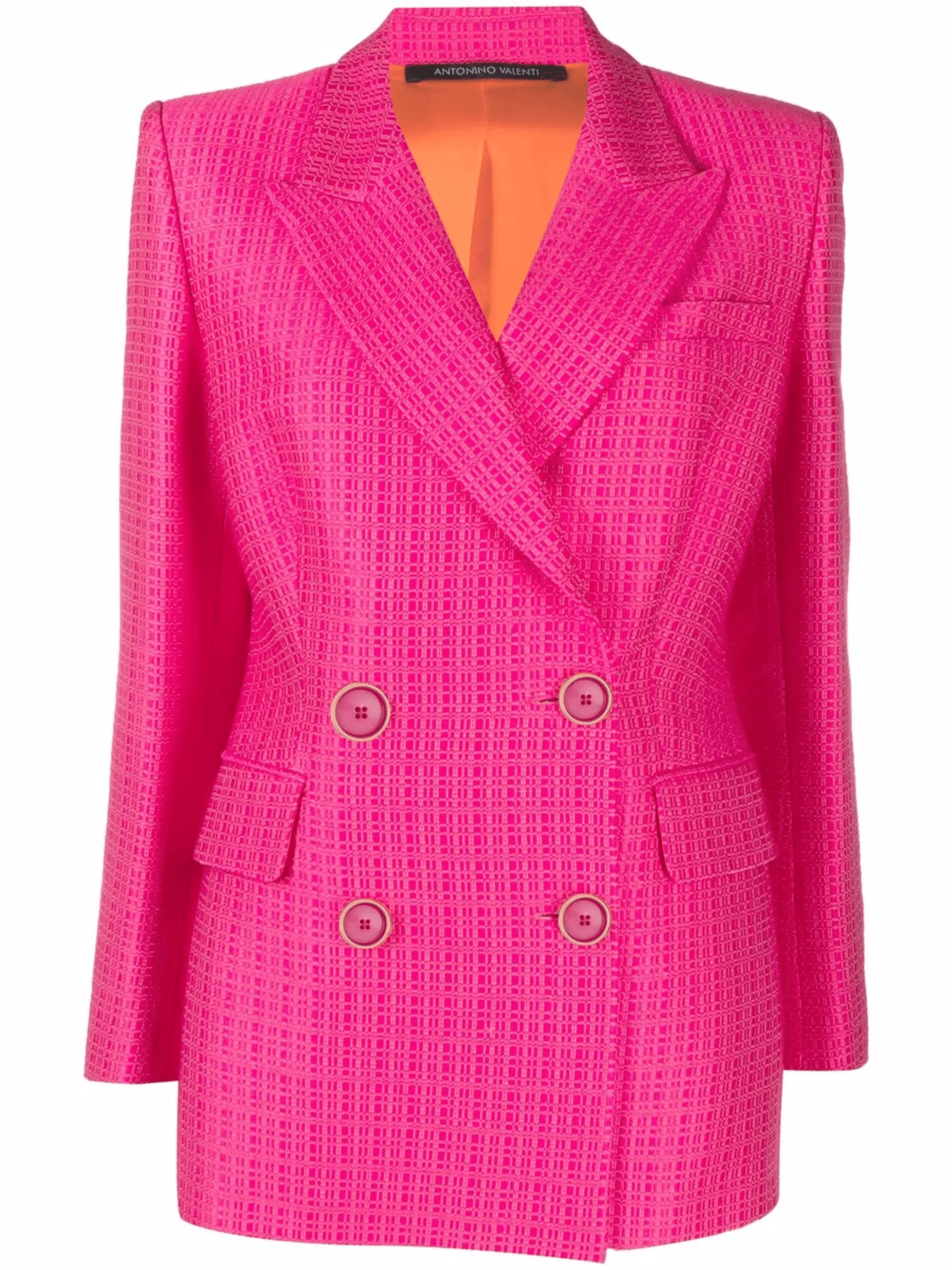 fitted double-breasted blazer - Image 1